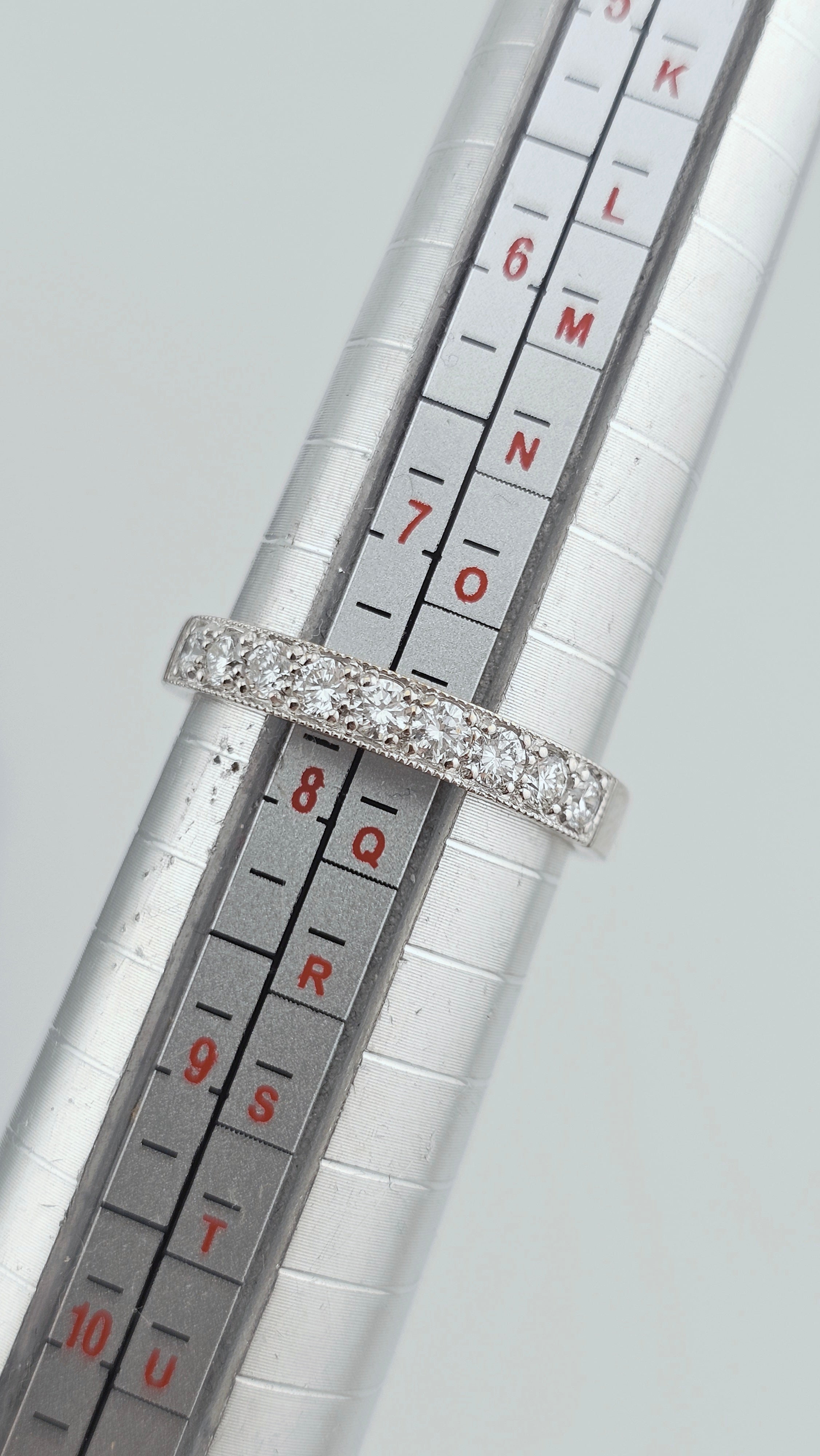 18ct White Gold 0.40ct Diamond Half Eternity Ring - Valued £2,495 - Size P (7.5)