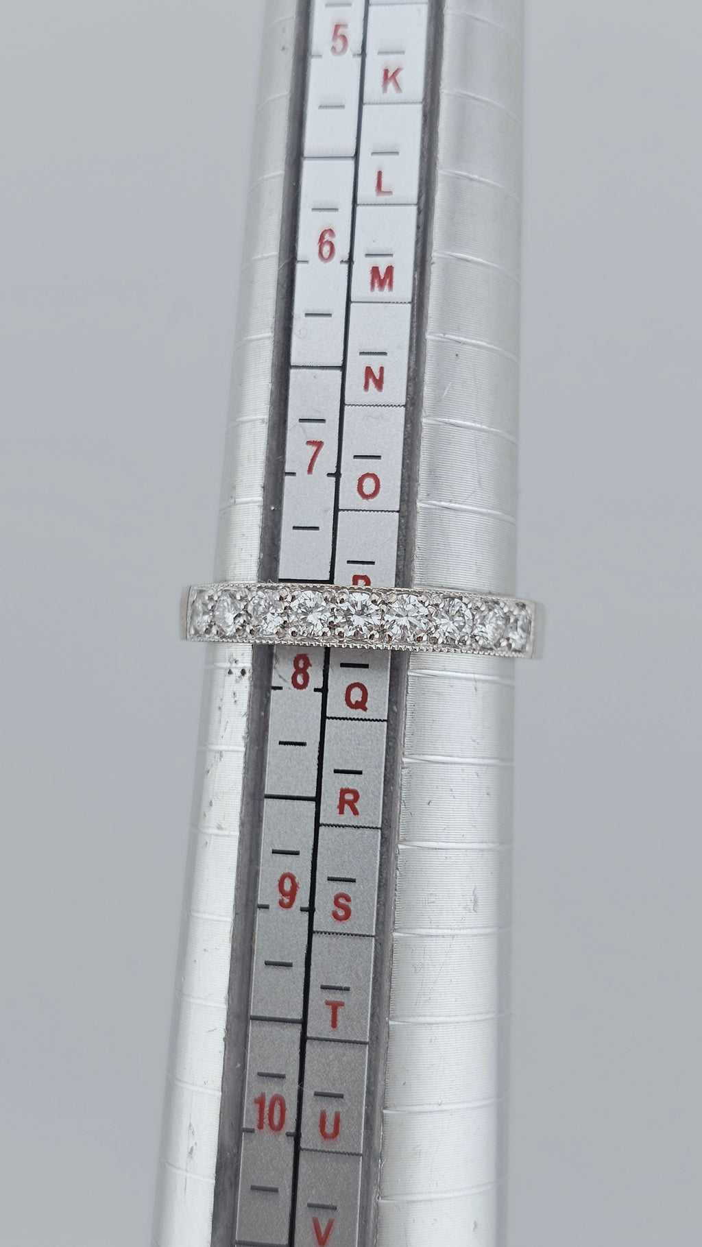 18ct White Gold 0.40ct Diamond Half Eternity Ring - Valued £2,495 - Size P (7.5)