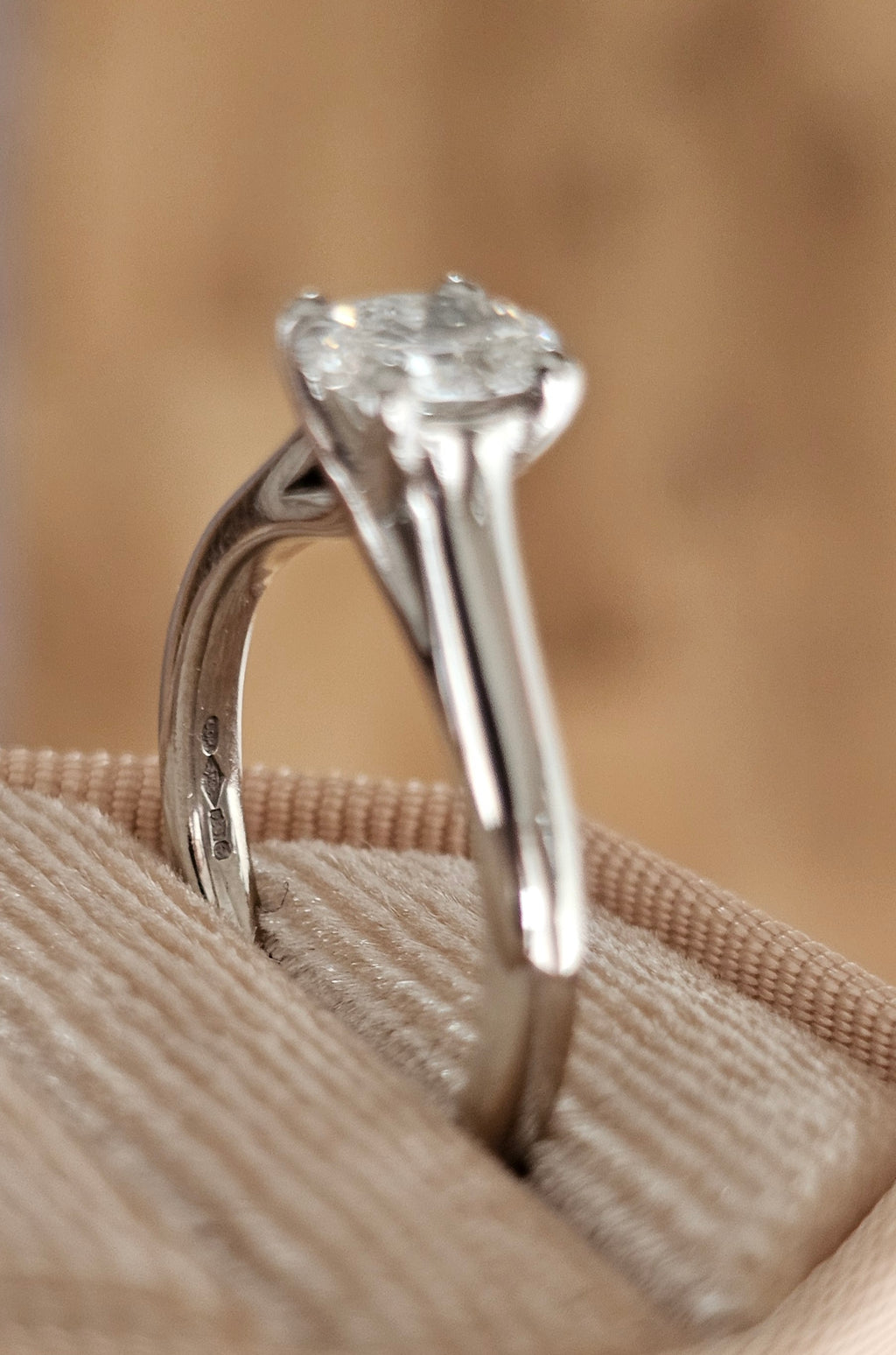 0.63ct GIA Certified Natural Diamond Ring | Platinum 950 | F Colour, SI1 | Size K | WGI Val £3,750