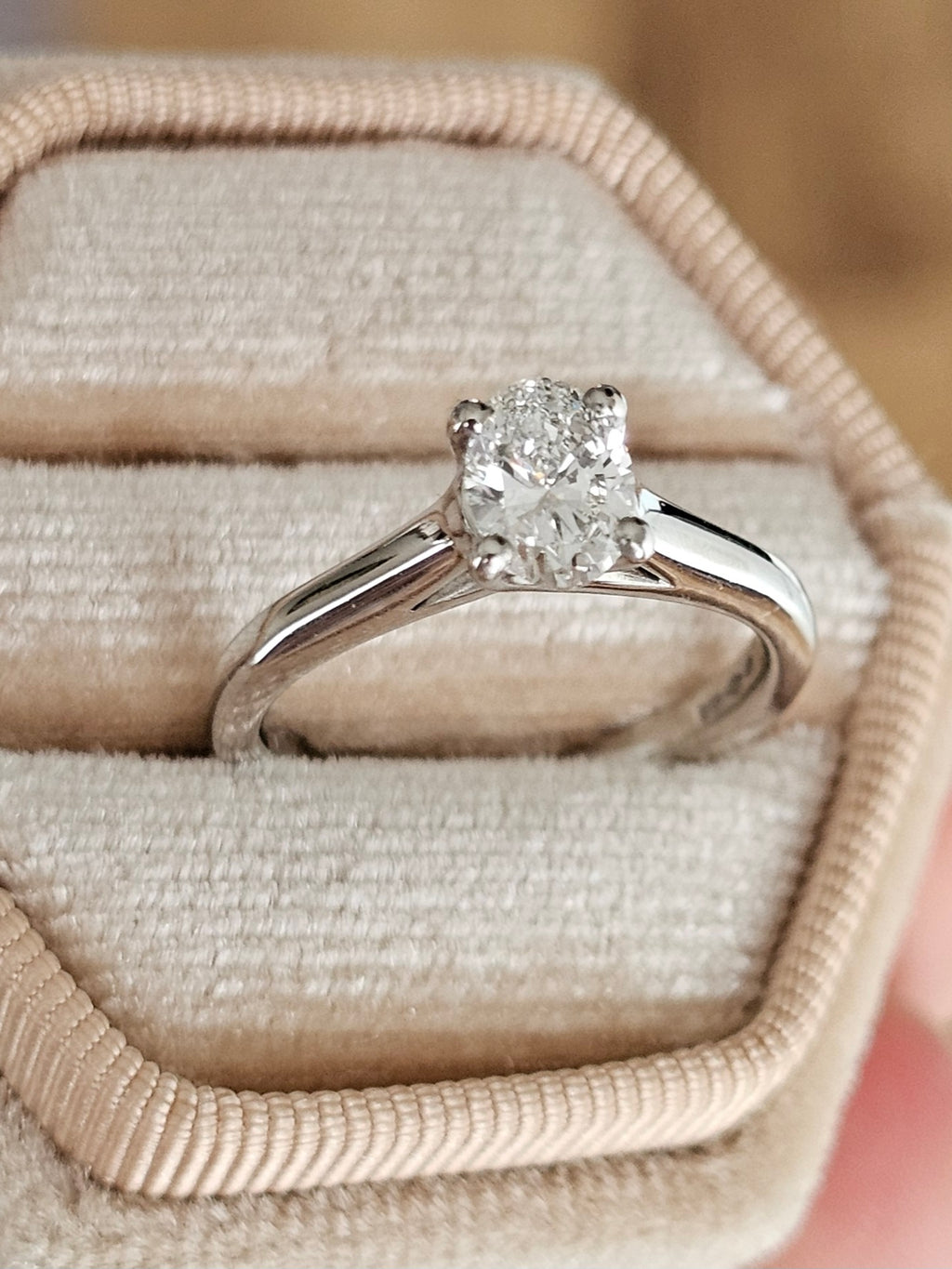 0.63ct GIA Certified Natural Diamond Ring | Platinum 950 | F Colour, SI1 | Size K | WGI Val £3,750