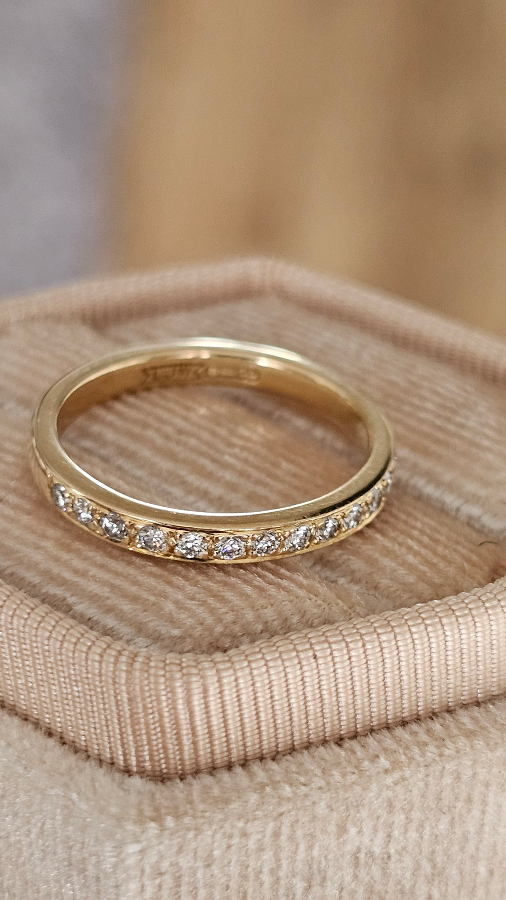 Lionel J Wiffen 18ct Yellow Gold & Diamond Half Eternity Ring | 0.15ct | Size L