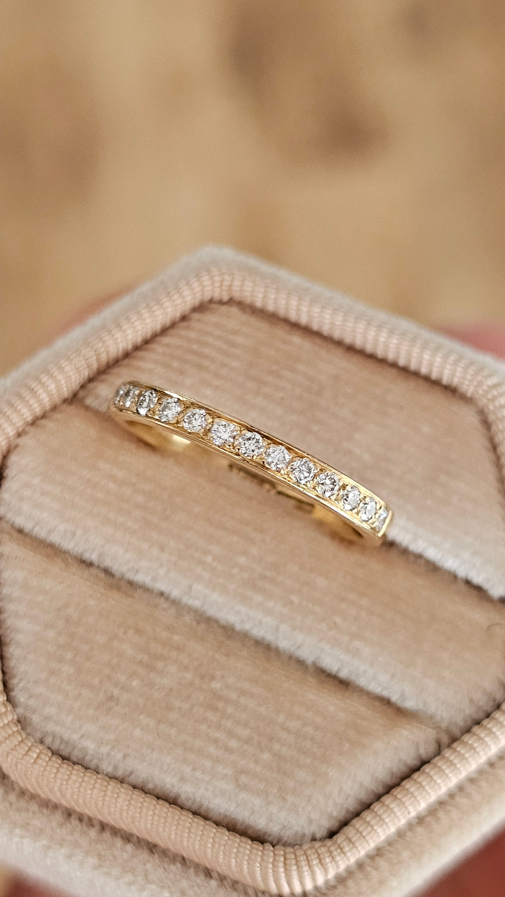 Lionel J Wiffen 18ct Yellow Gold & Diamond Half Eternity Ring | 0.15ct | Size L