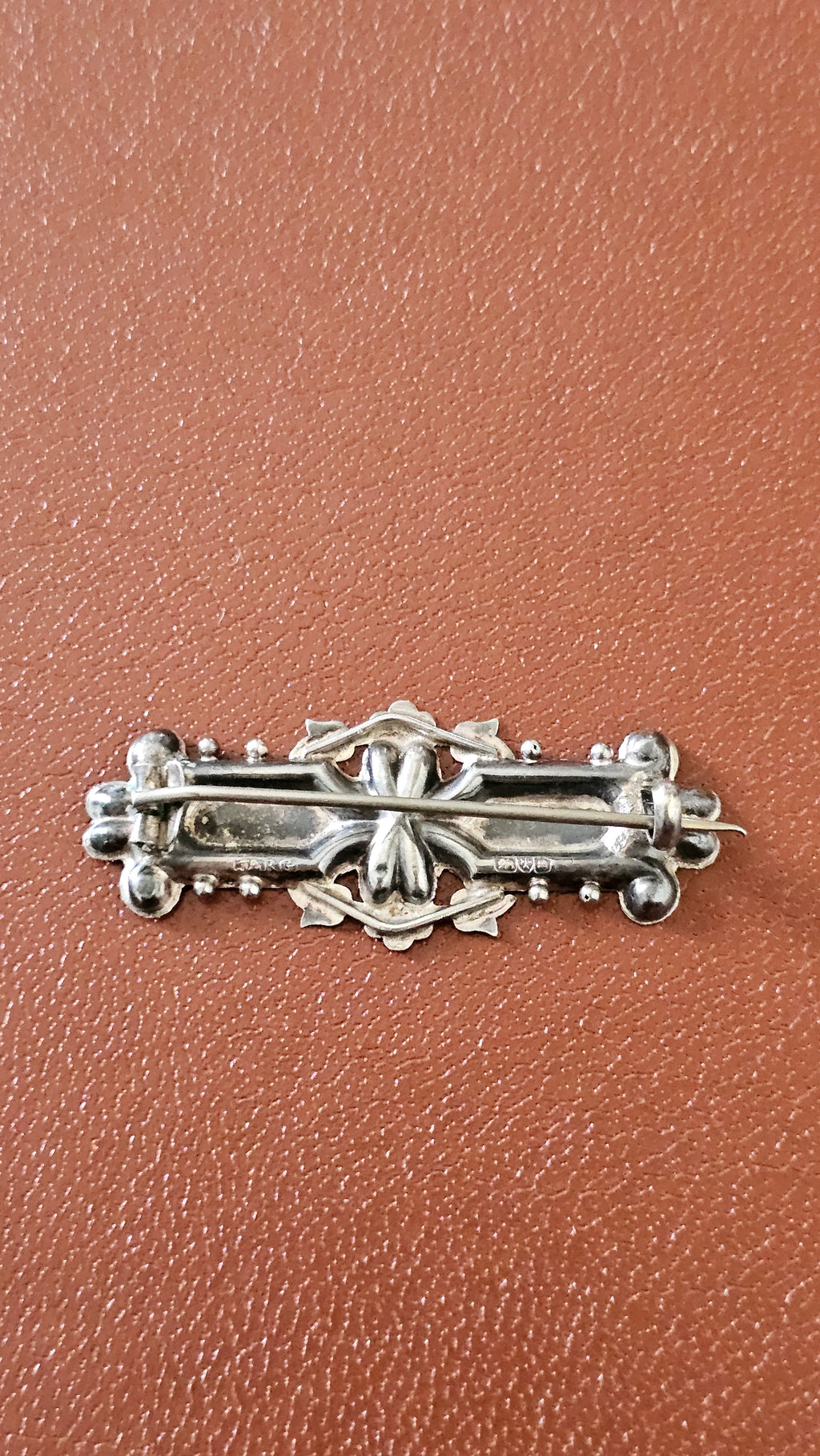 Antique Sterling Silver "ANNIE" Sweetheart Brooch – Rare Chester Hallmarks