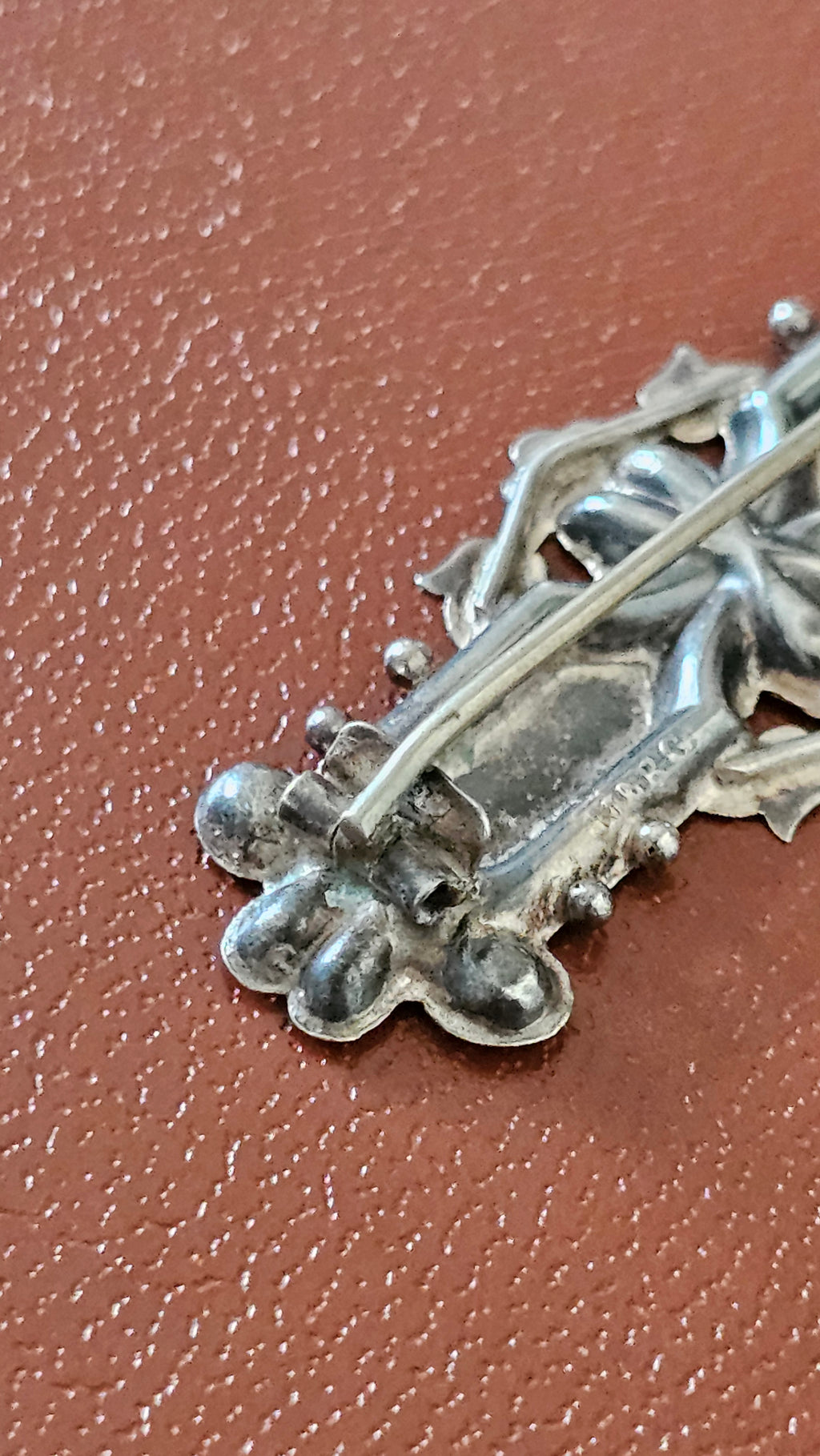 Antique Sterling Silver "ANNIE" Sweetheart Brooch – Rare Chester Hallmarks