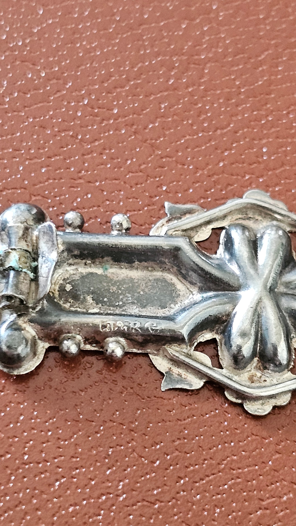 Antique Sterling Silver "ANNIE" Sweetheart Brooch – Rare Chester Hallmarks