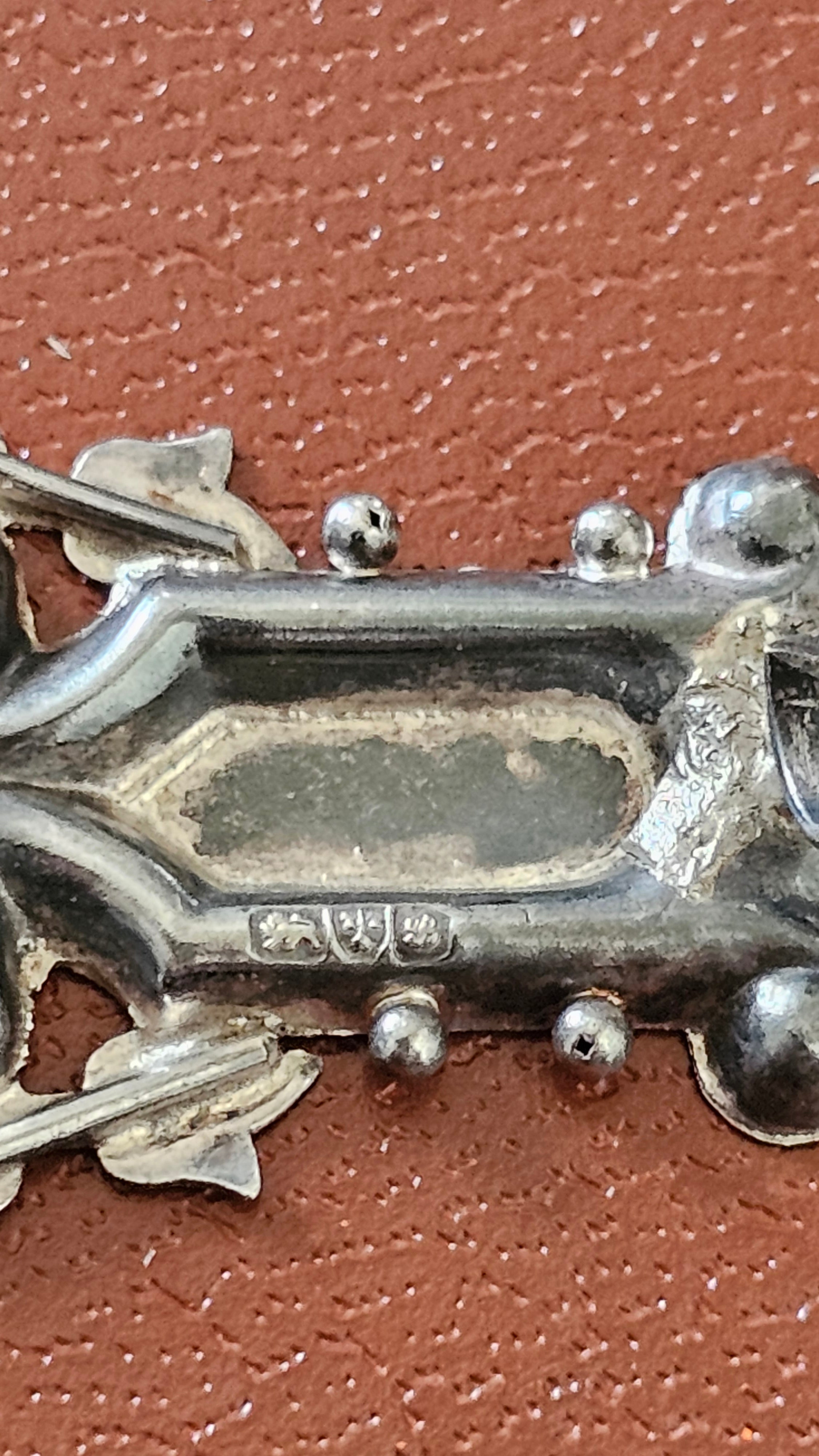 Antique Sterling Silver "ANNIE" Sweetheart Brooch – Rare Chester Hallmarks