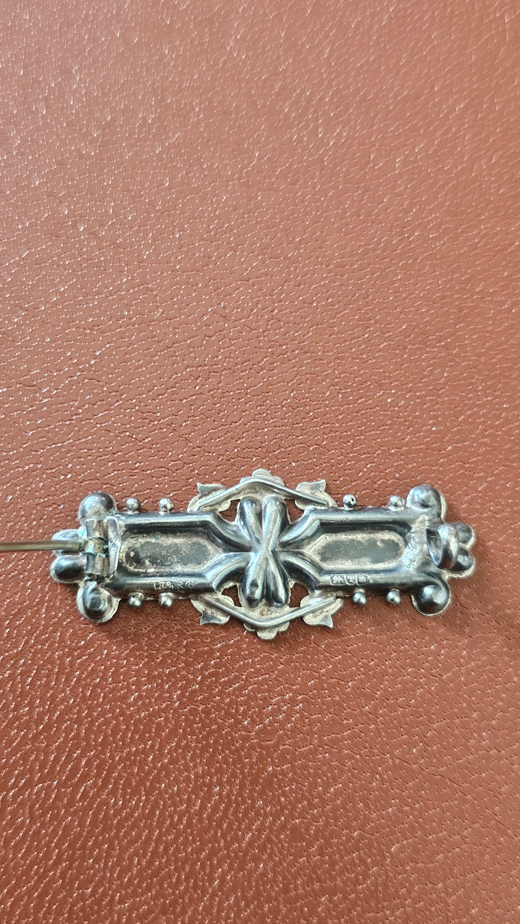 Antique Sterling Silver "ANNIE" Sweetheart Brooch – Rare Chester Hallmarks