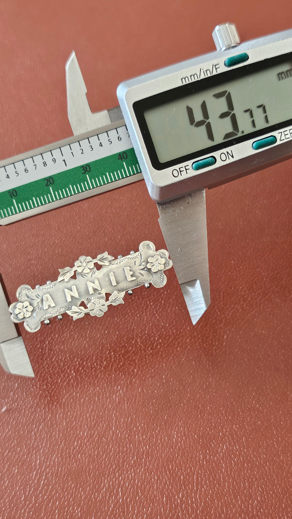 Antique Sterling Silver "ANNIE" Sweetheart Brooch – Rare Chester Hallmarks