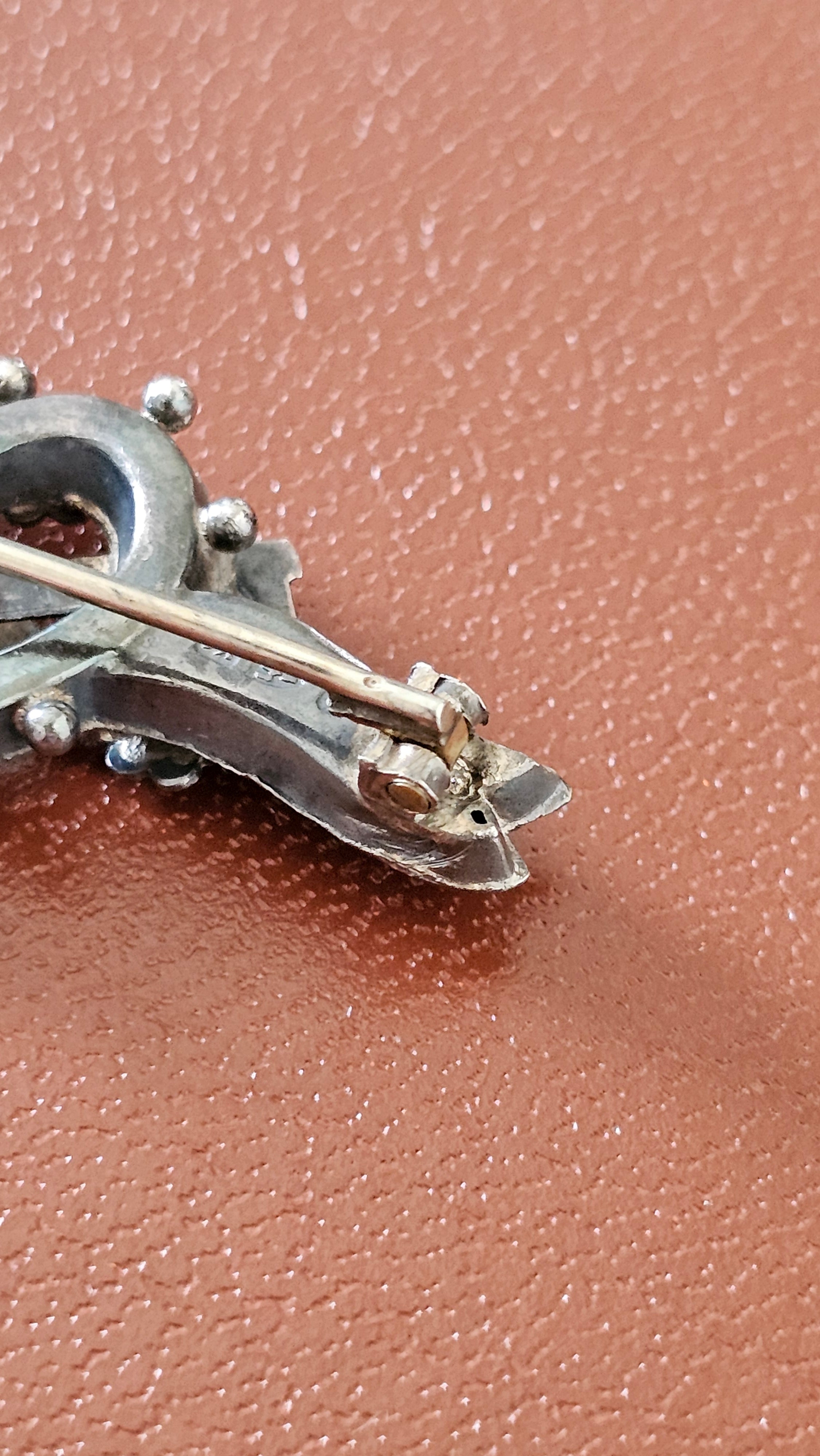 Antique 1897 Sterling Silver "Key to My Heart" Sweetheart Brooch – Rare Chester Hallmarks