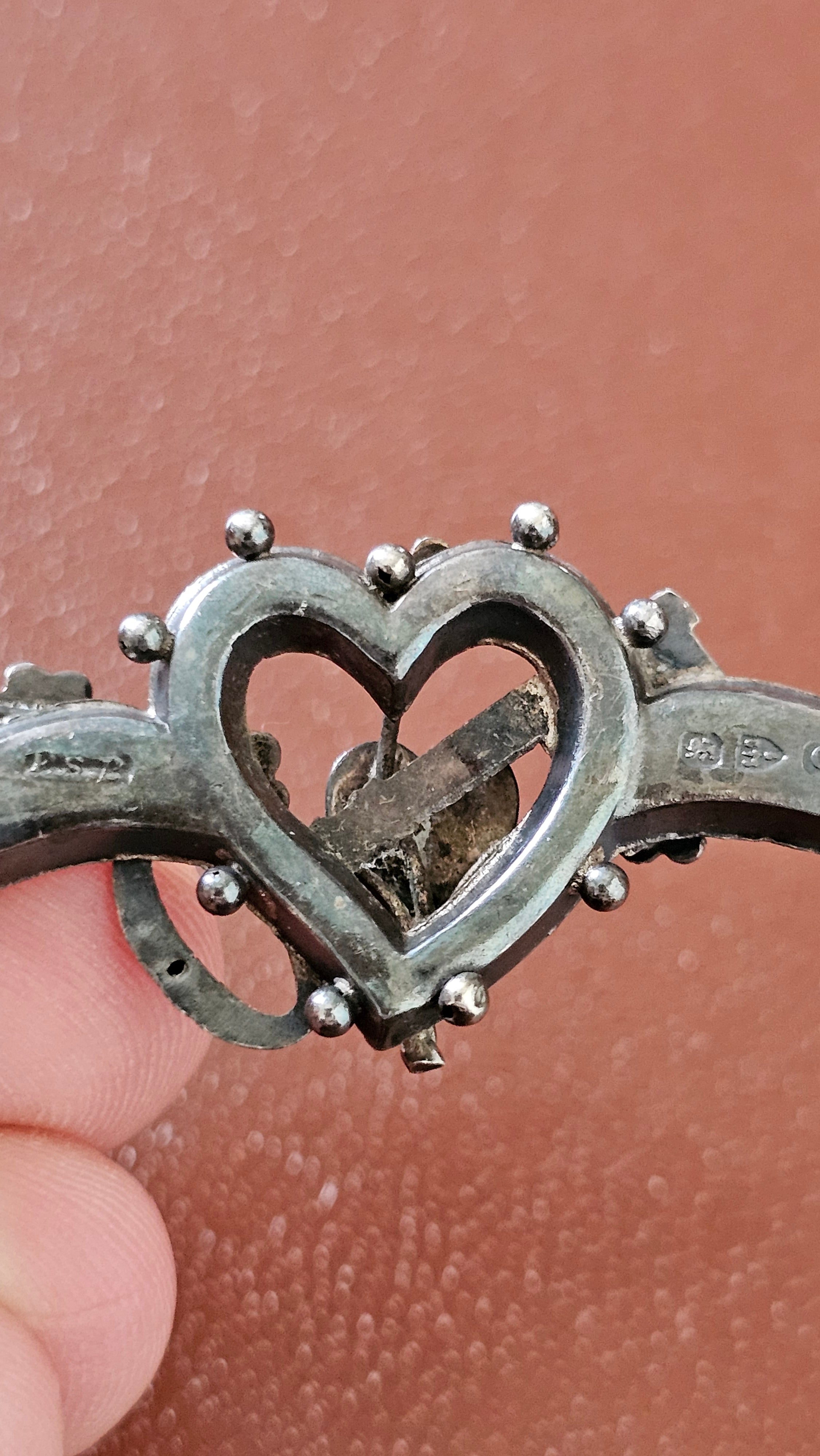 Antique 1897 Sterling Silver "Key to My Heart" Sweetheart Brooch – Rare Chester Hallmarks