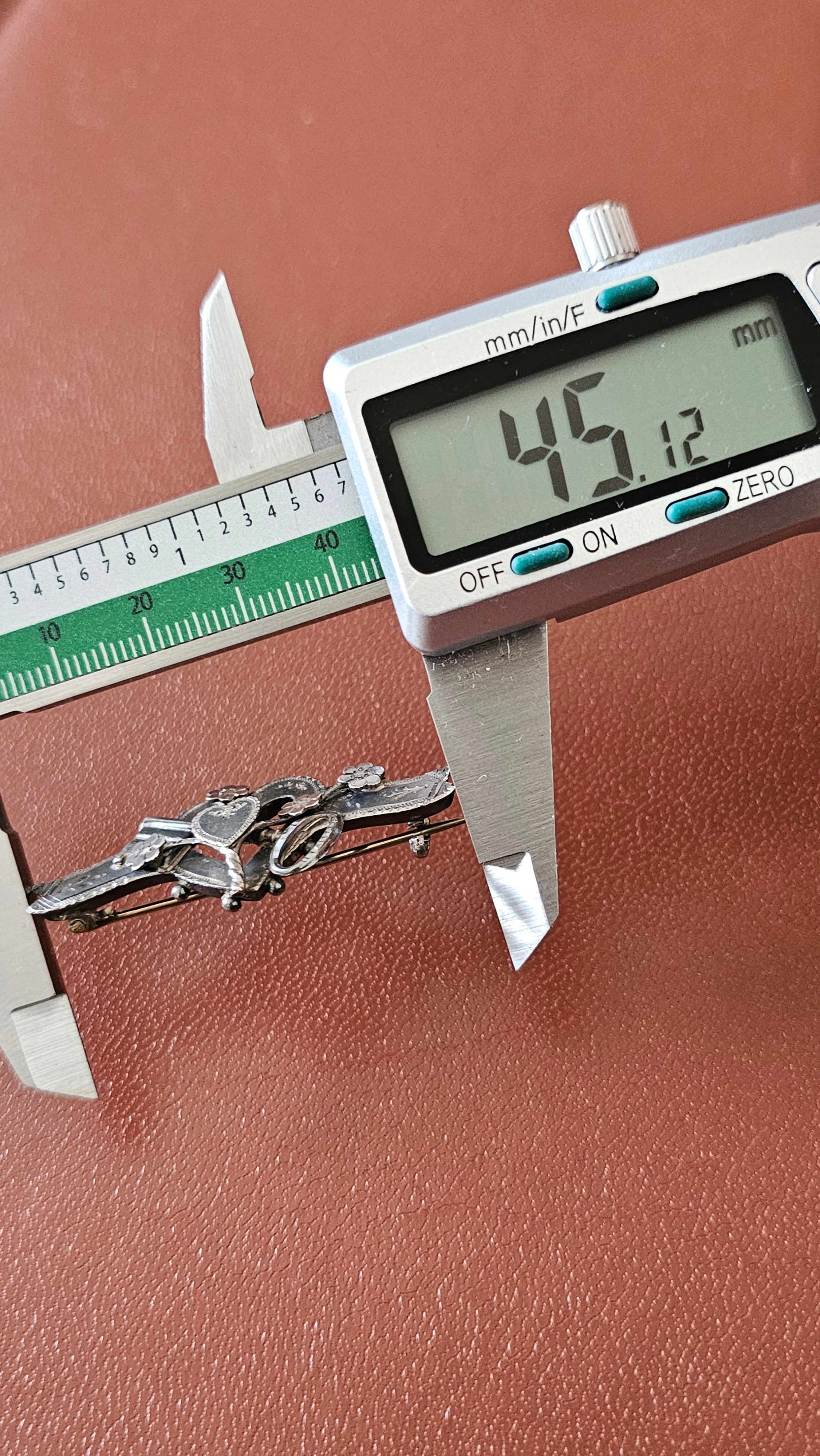 Antique 1897 Sterling Silver "Key to My Heart" Sweetheart Brooch – Rare Chester Hallmarks