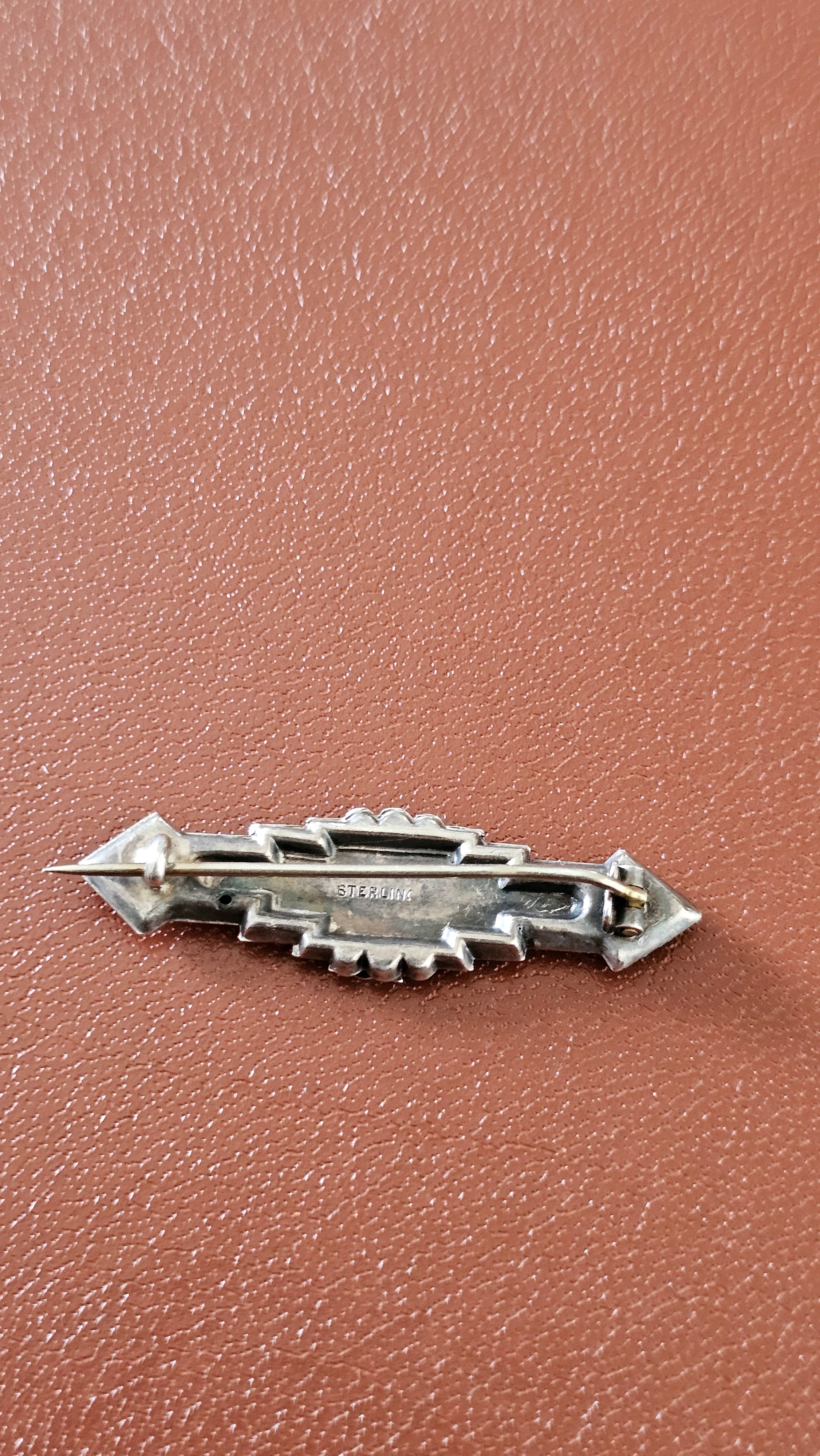 Antique Sterling Silver "Faith, Hope & Charity" Sweetheart Brooch