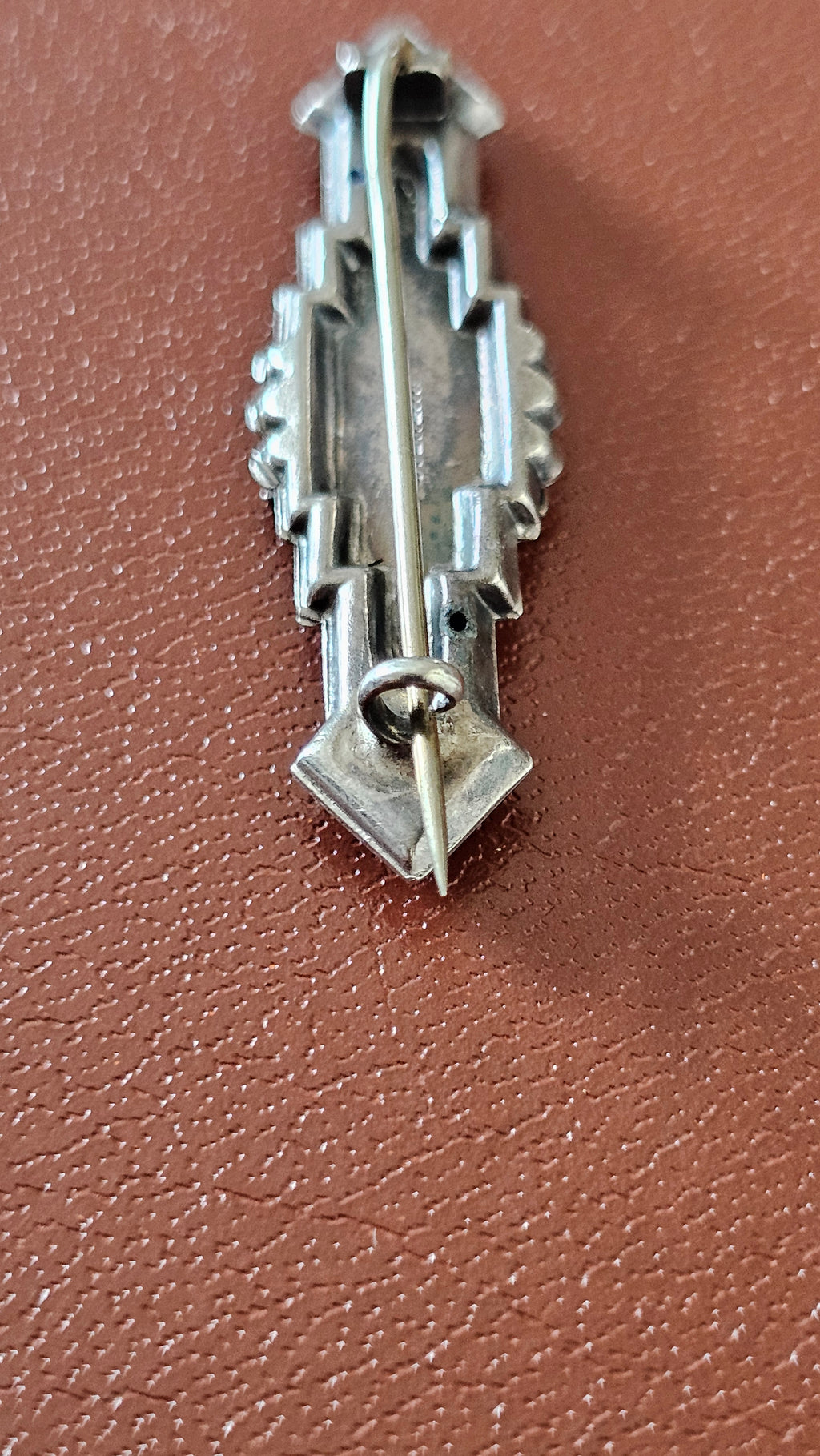 Antique Sterling Silver "Faith, Hope & Charity" Sweetheart Brooch