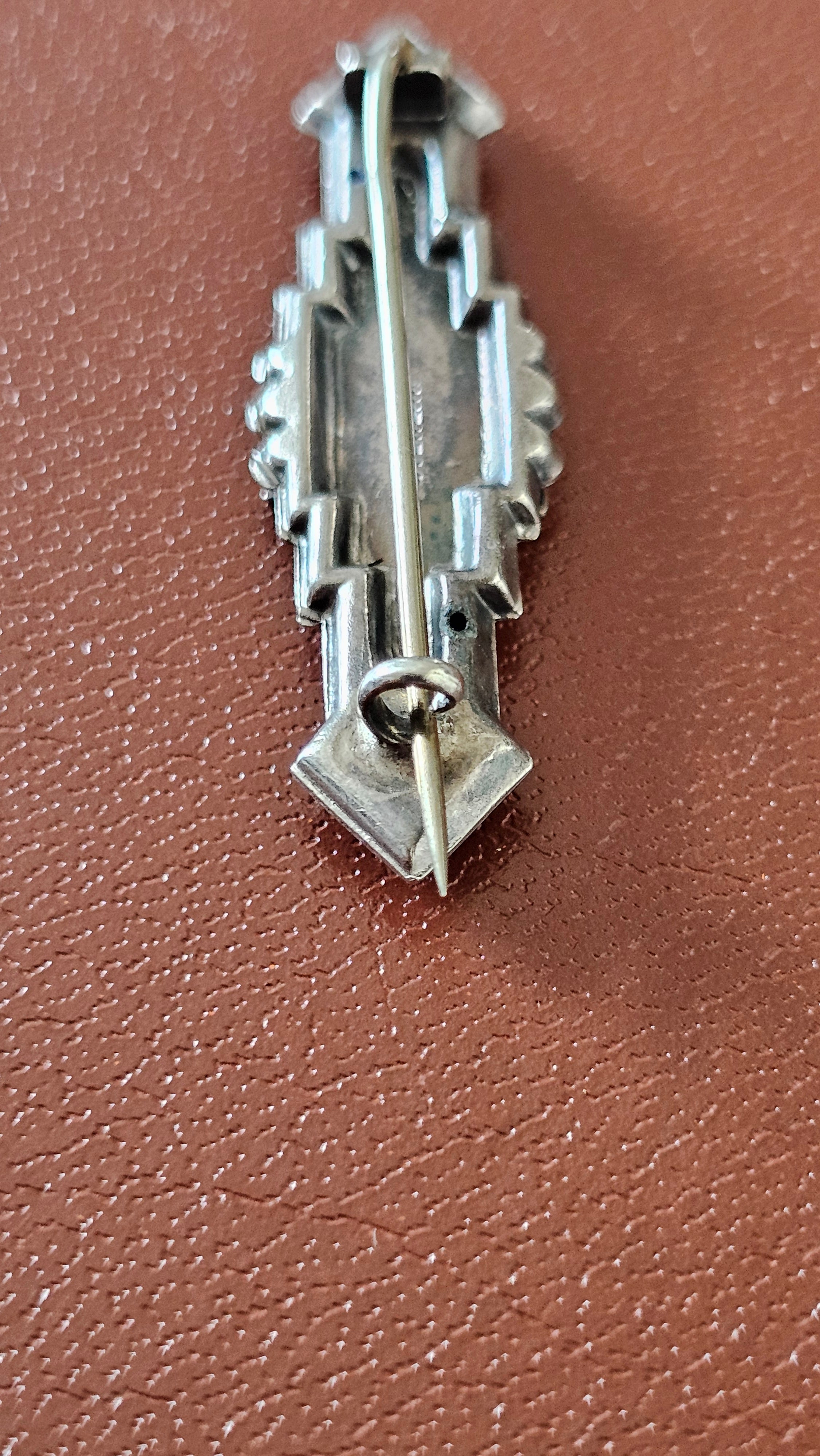 Antique Sterling Silver "Faith, Hope & Charity" Sweetheart Brooch