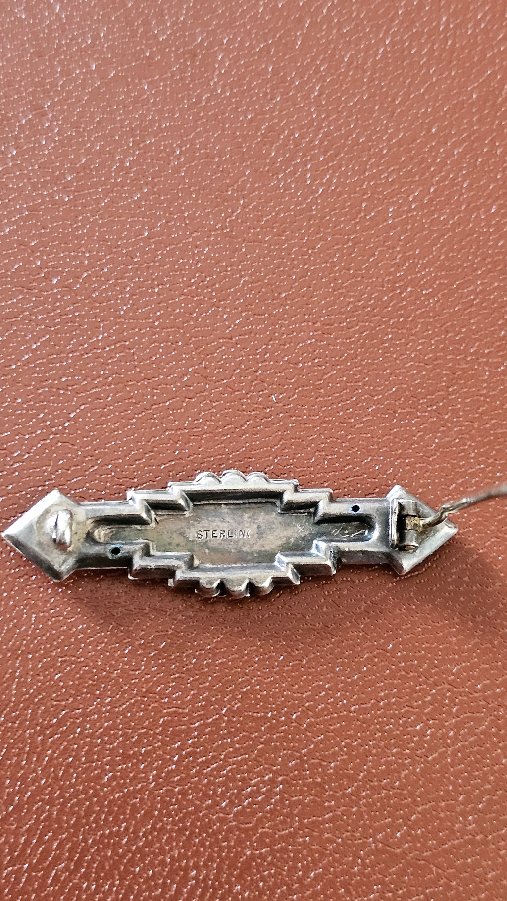 Antique Sterling Silver "Faith, Hope & Charity" Sweetheart Brooch