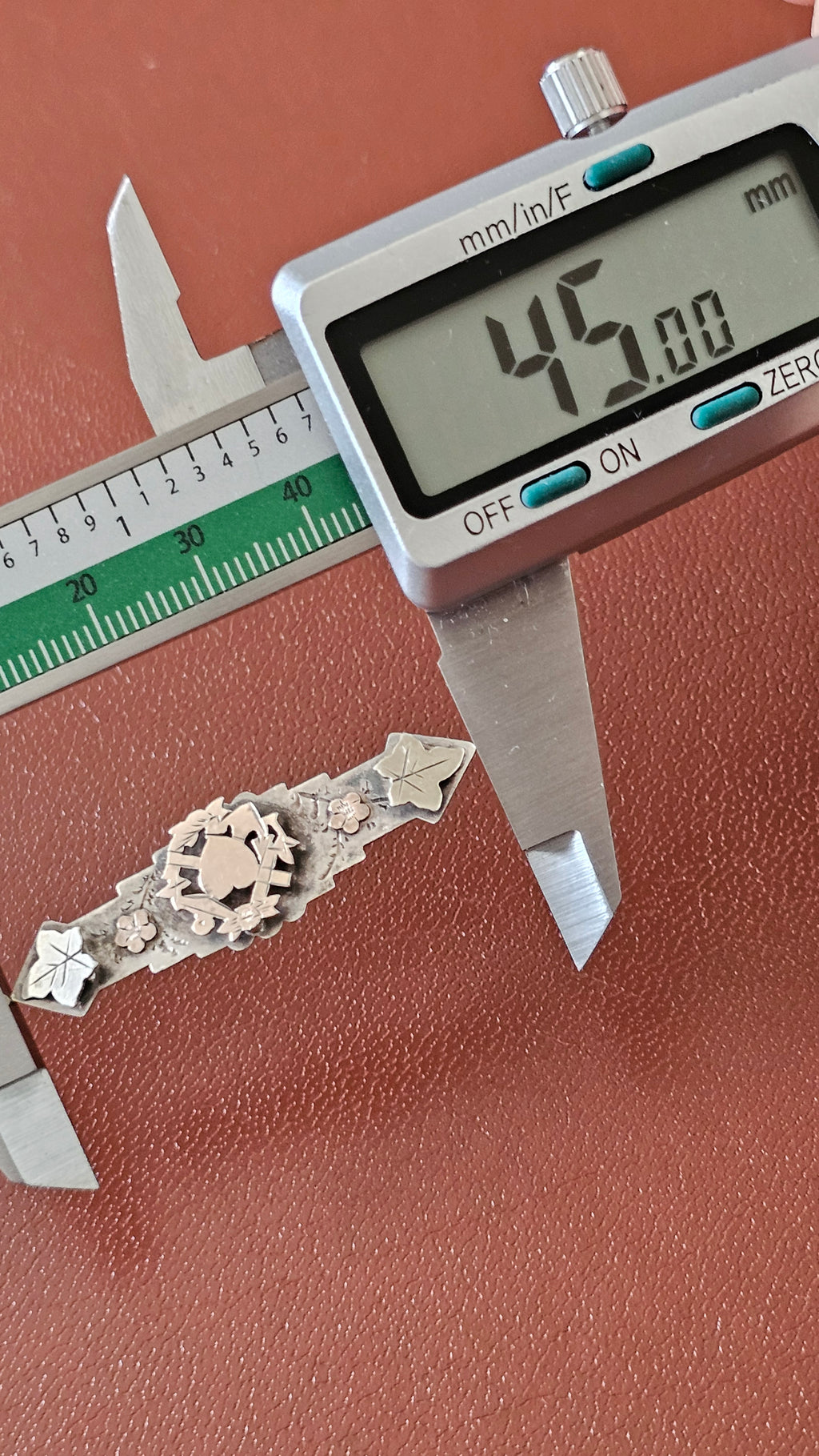 Antique Sterling Silver "Faith, Hope & Charity" Sweetheart Brooch