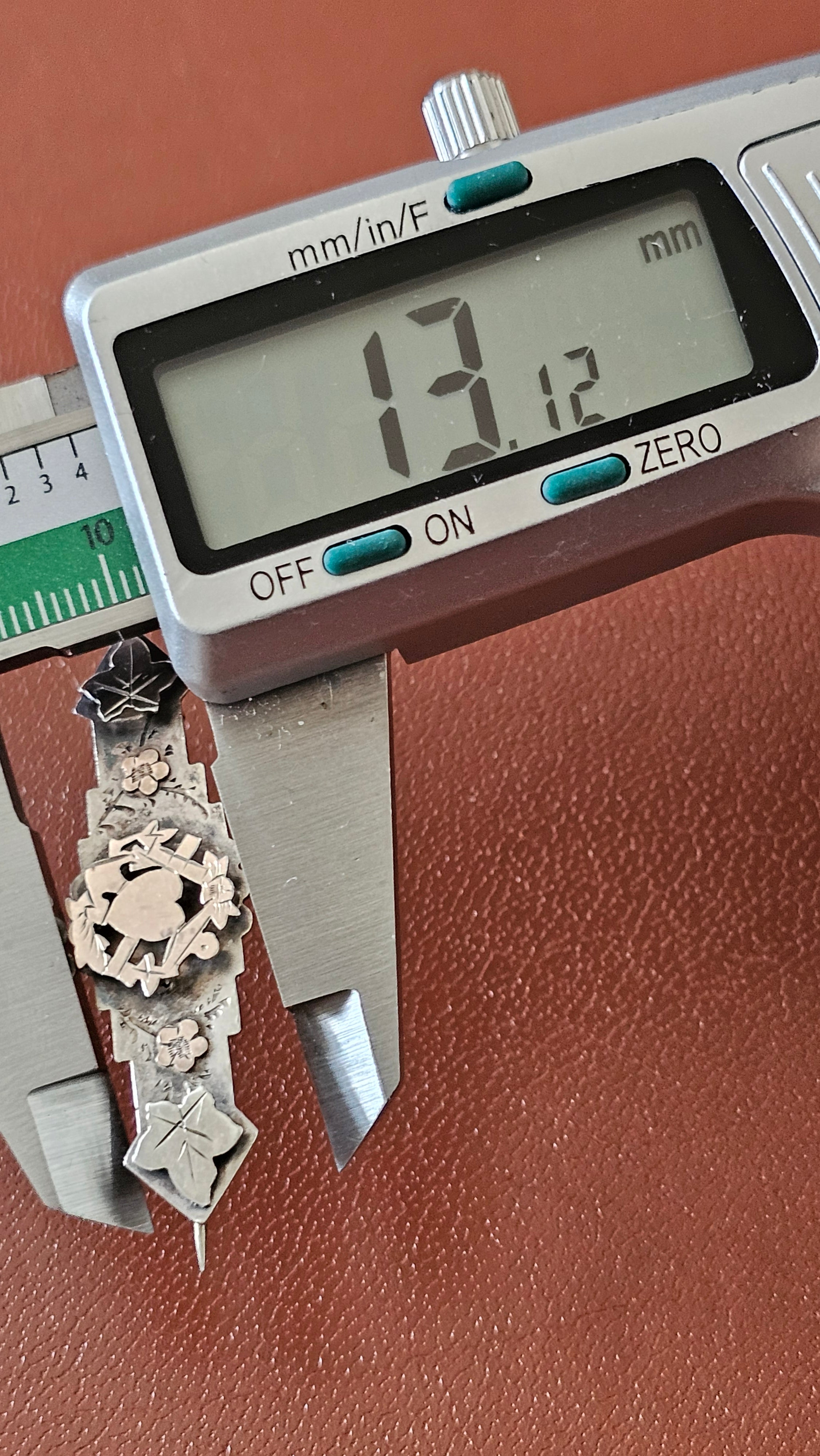 Antique Sterling Silver "Faith, Hope & Charity" Sweetheart Brooch