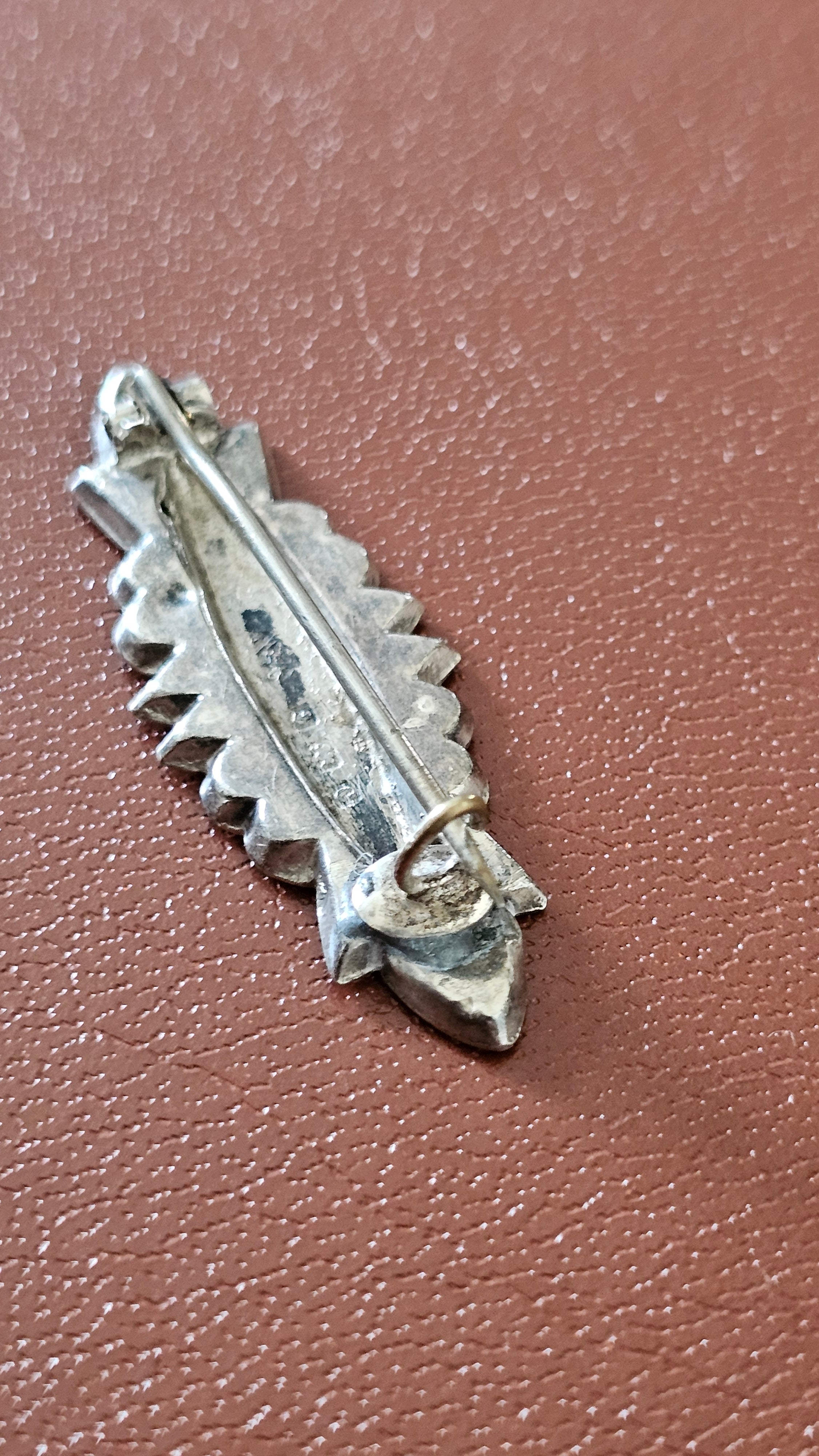 Antique Two-Tone Sterling Silver "MARY" Sweetheart Name Brooch – Hallmarked Birmingham