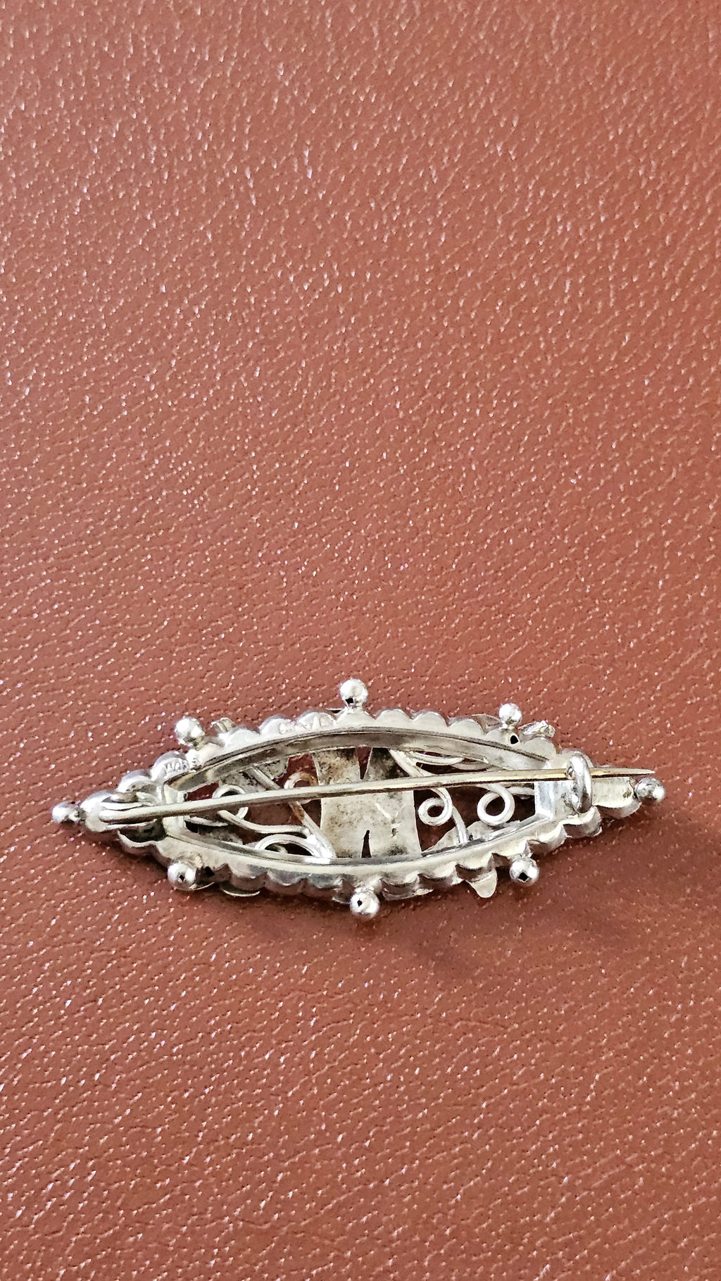 Antique Sterling Silver "N" Initial Sweetheart Brooch – Rare Chester Hallmarks