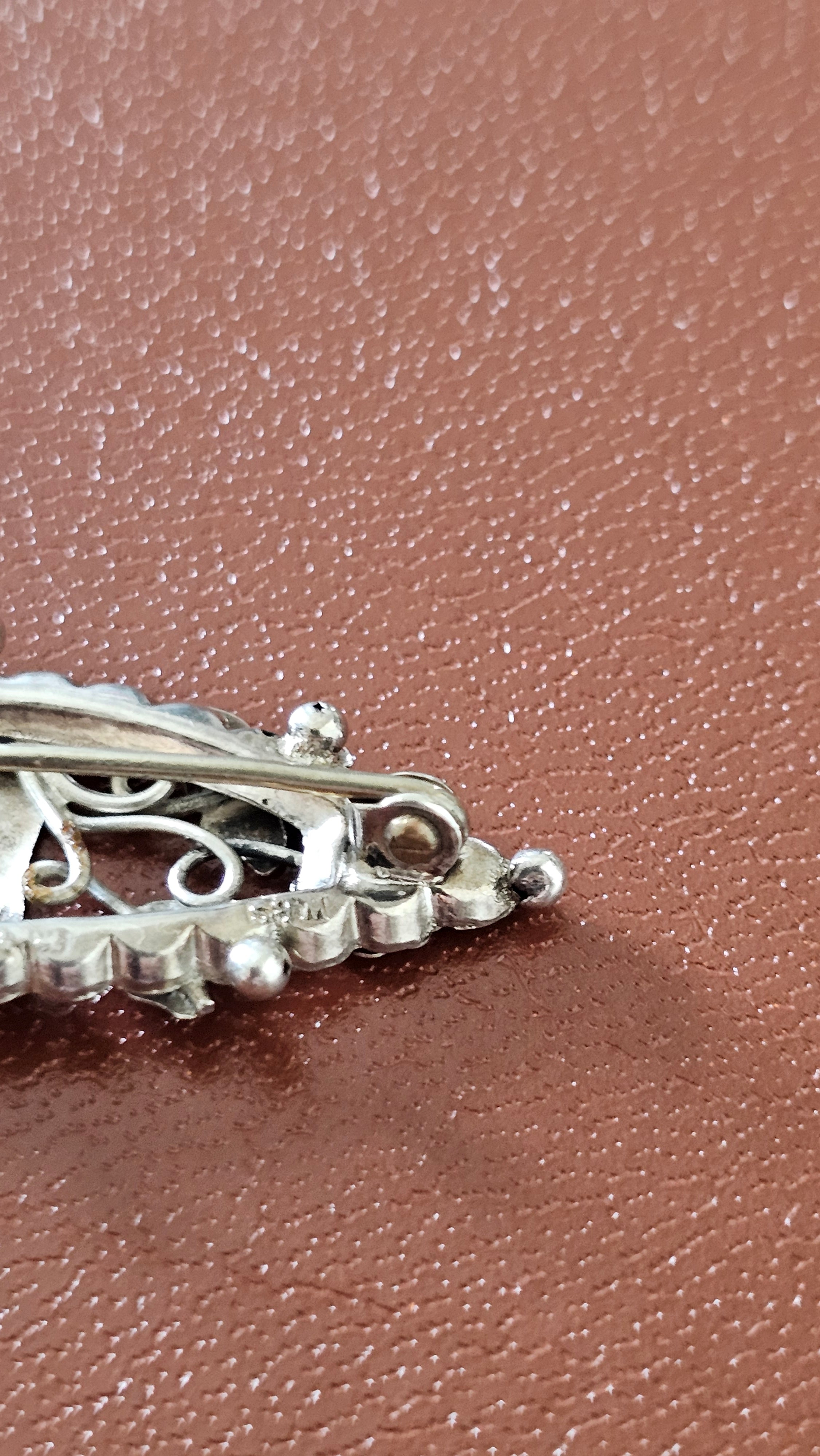 Antique Sterling Silver "N" Initial Sweetheart Brooch – Rare Chester Hallmarks