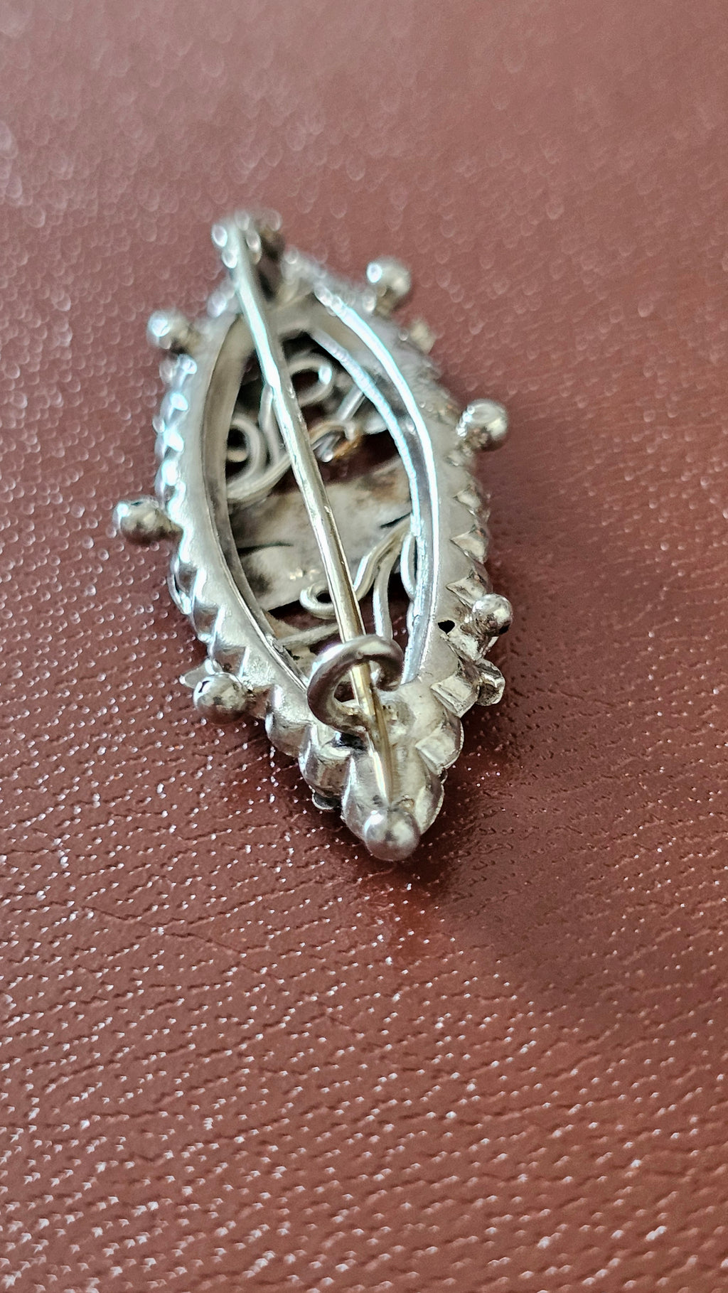 Antique Sterling Silver "N" Initial Sweetheart Brooch – Rare Chester Hallmarks