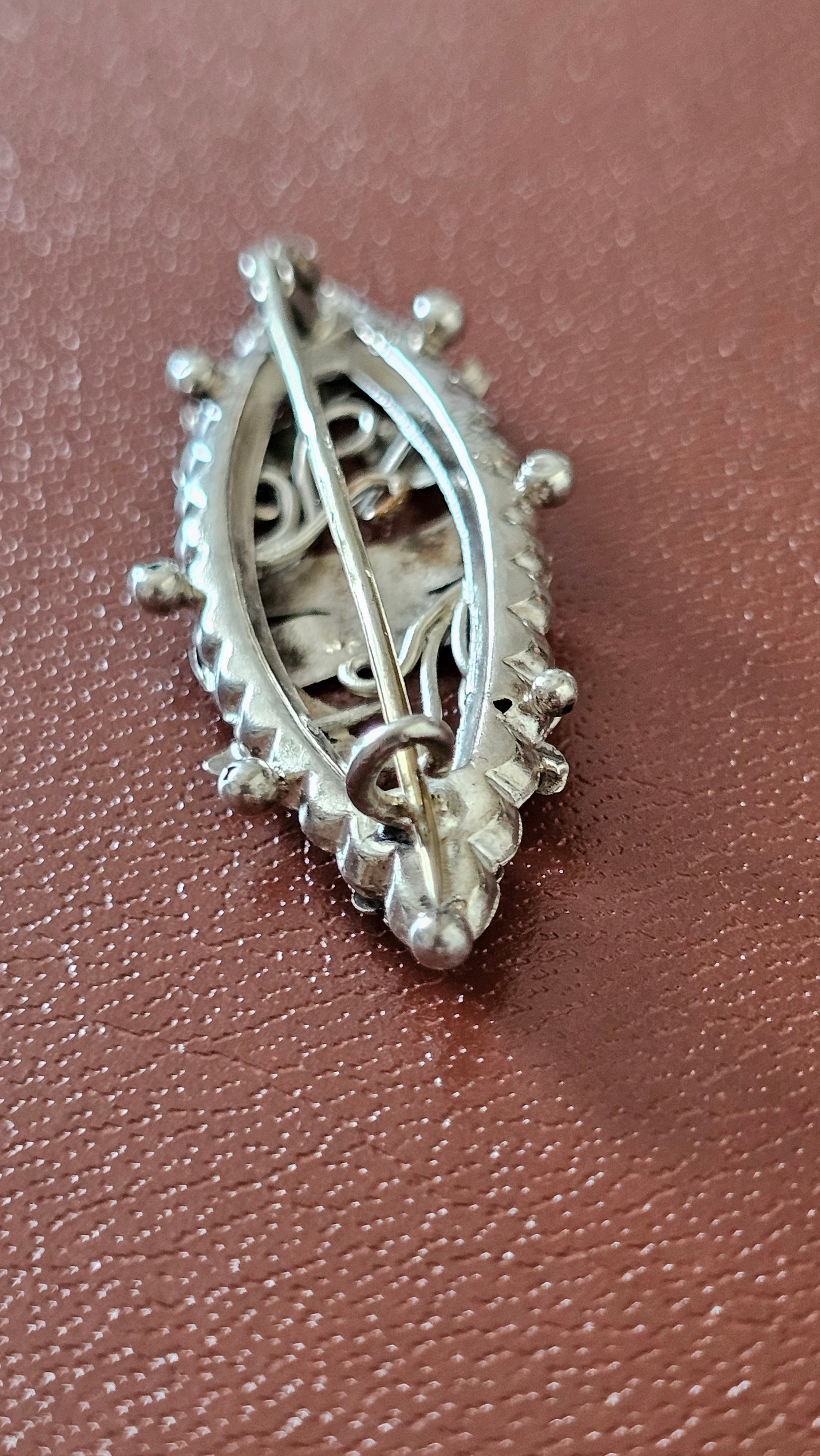 Antique Sterling Silver "N" Initial Sweetheart Brooch – Rare Chester Hallmarks