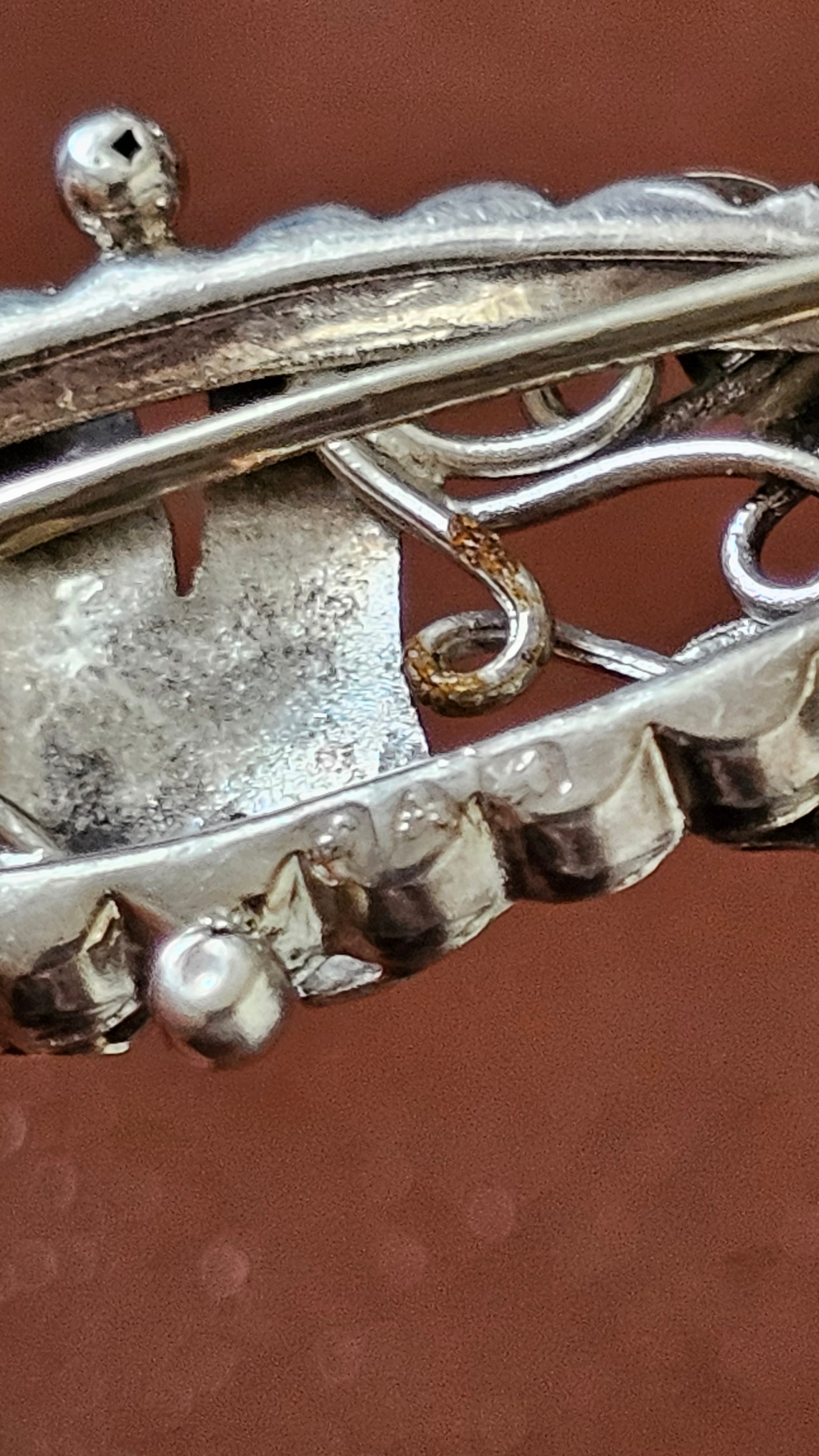 Antique Sterling Silver "N" Initial Sweetheart Brooch – Rare Chester Hallmarks