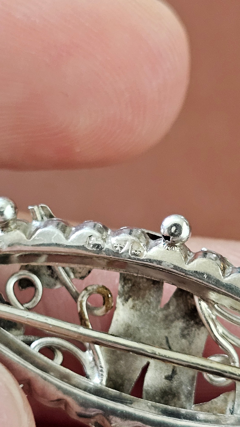 Antique Sterling Silver "N" Initial Sweetheart Brooch – Rare Chester Hallmarks