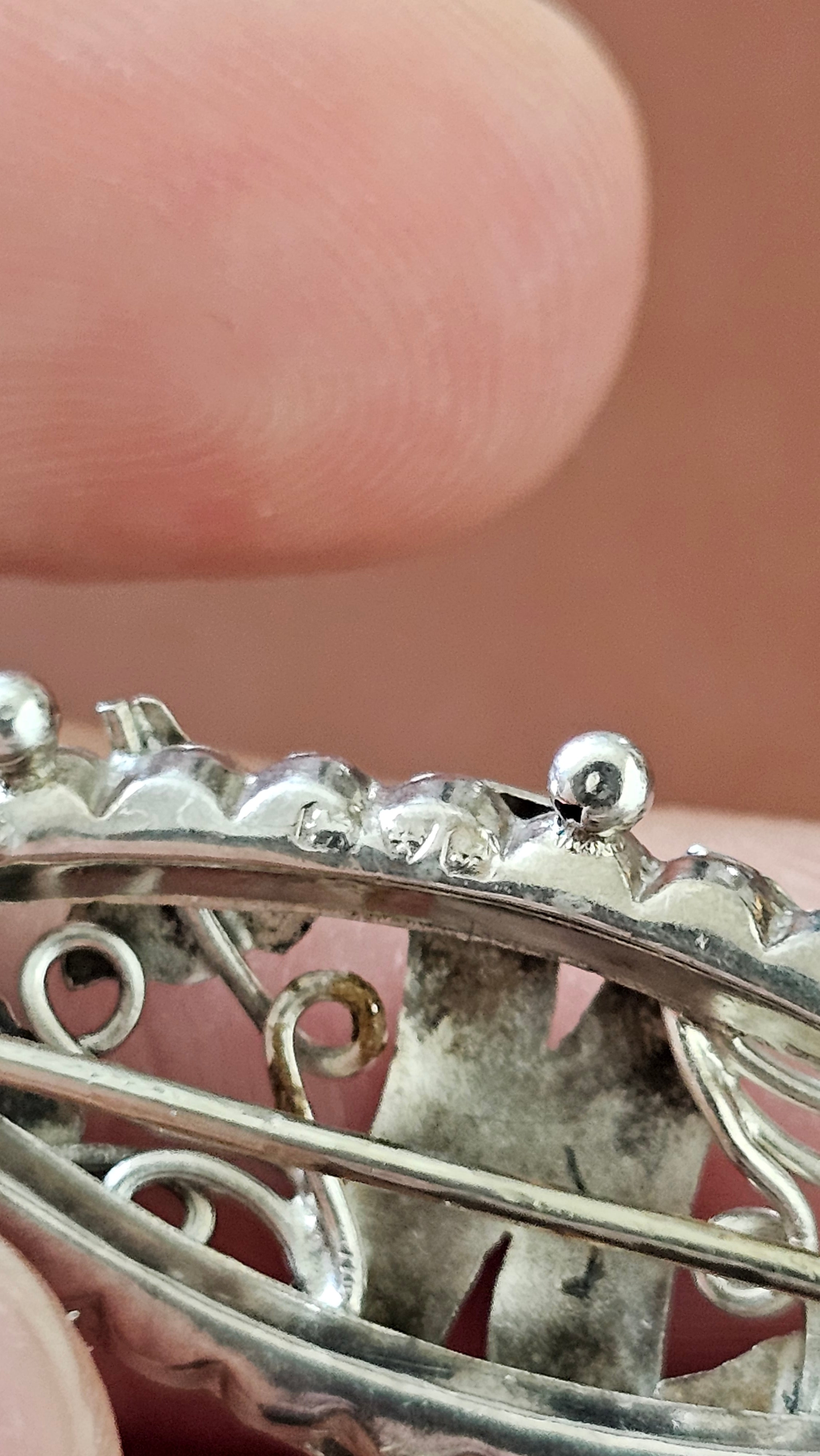 Antique Sterling Silver "N" Initial Sweetheart Brooch – Rare Chester Hallmarks