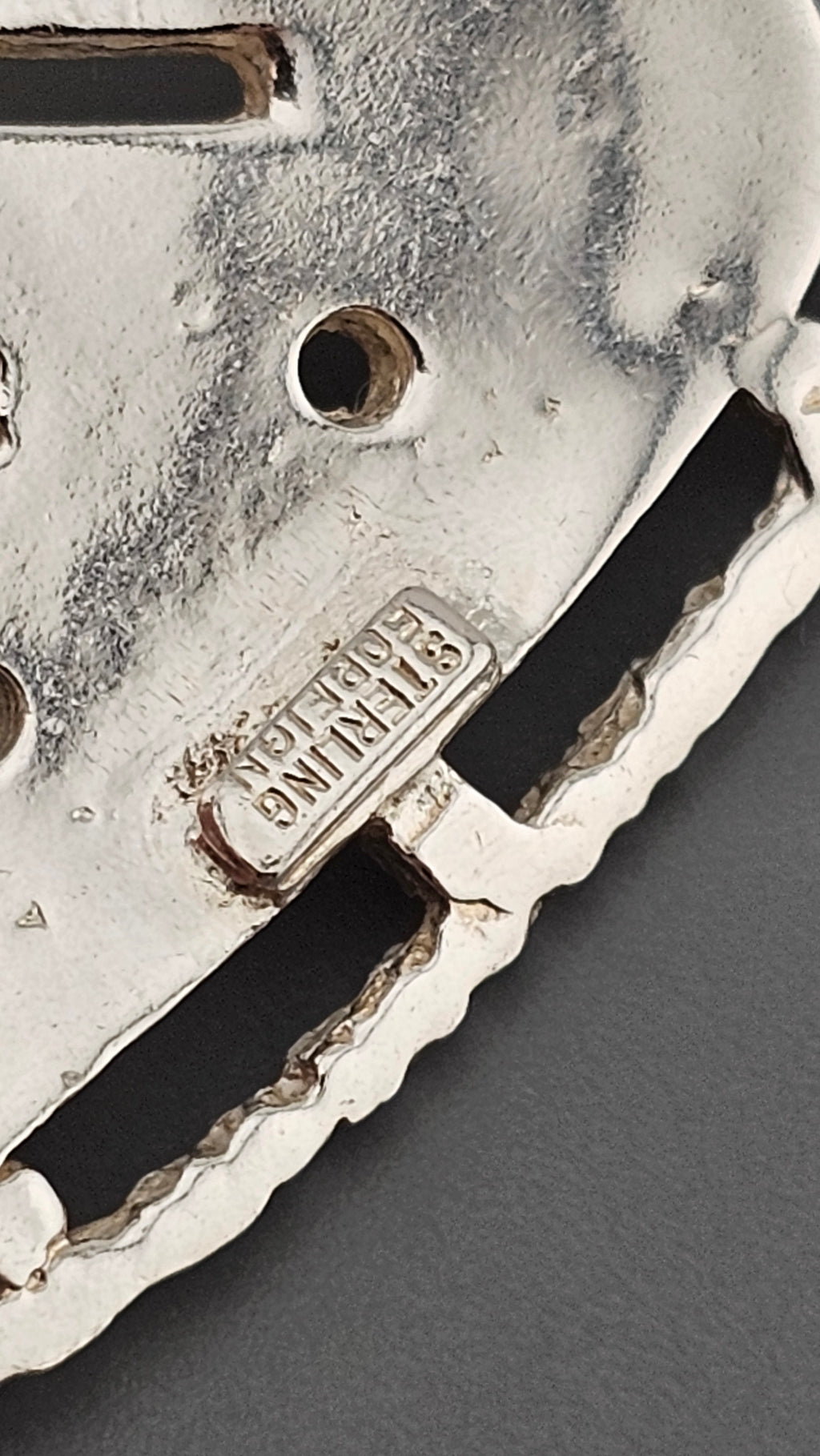 Vintage 925 Sterling Silver Textured Starburst Pendant