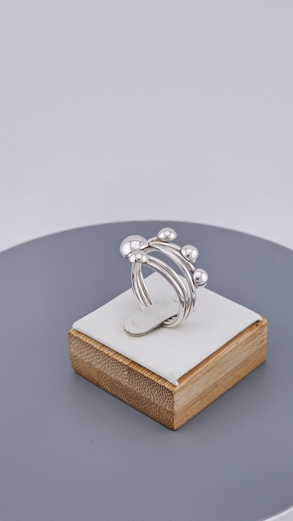 925 Sterling Silver Multi-Band Ball Ring