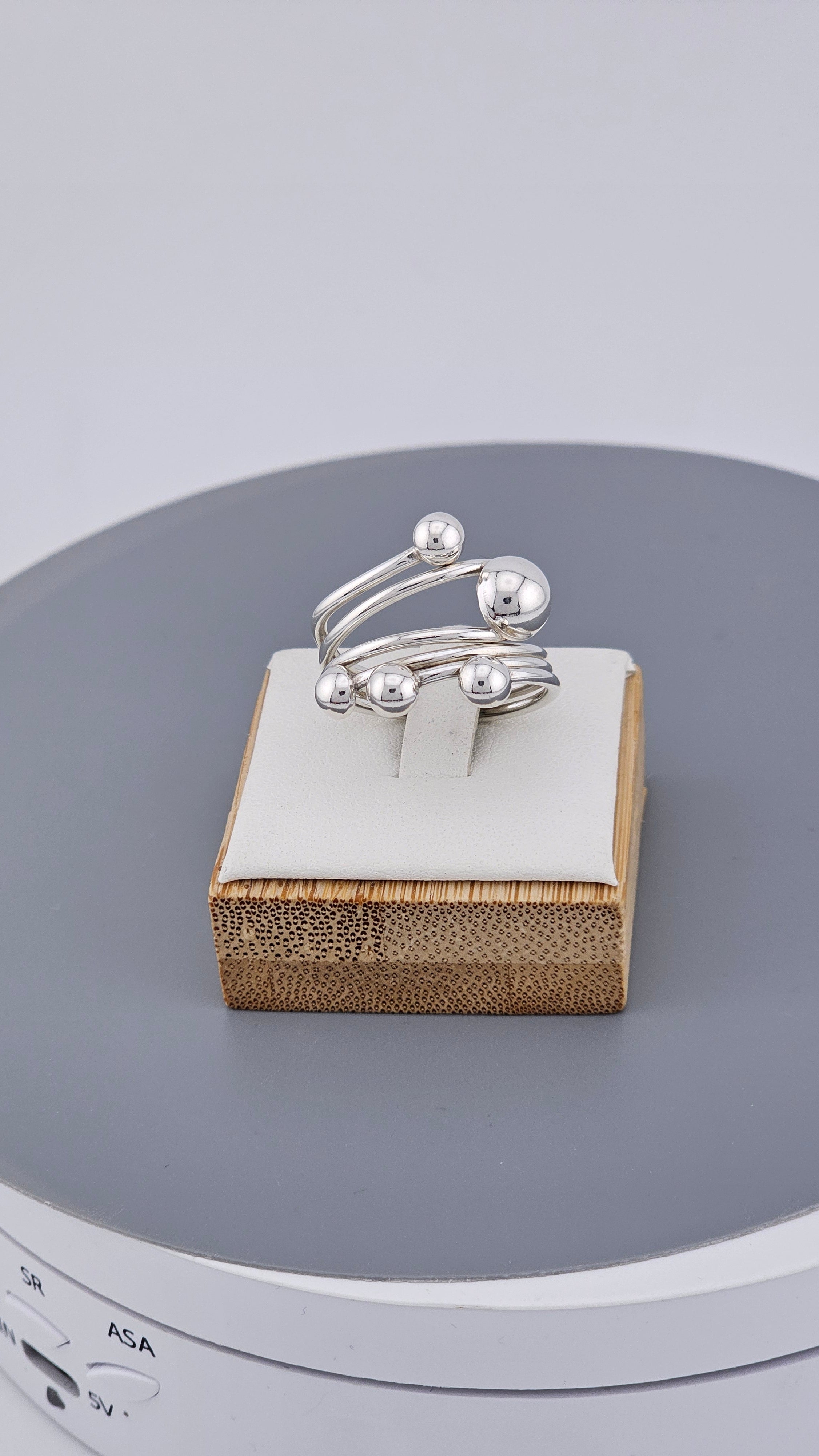 925 Sterling Silver Multi-Band Ball Ring