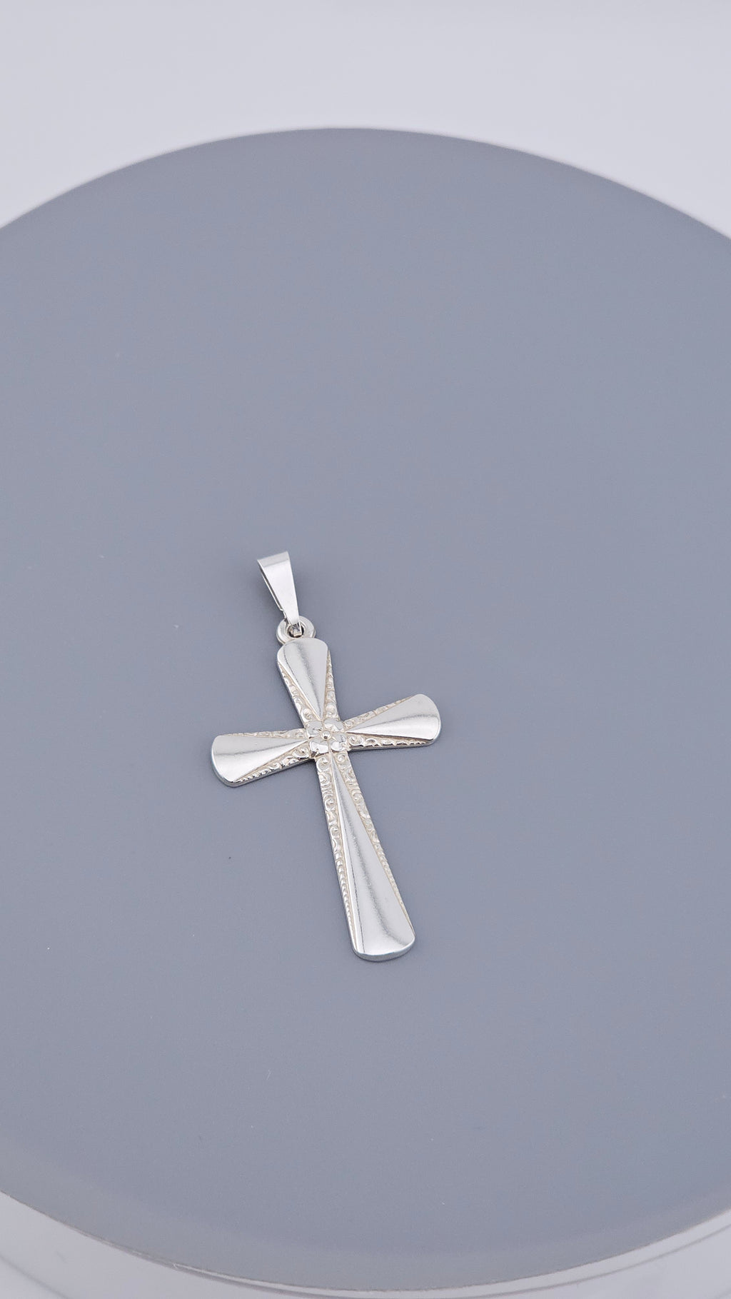 Sterling Silver Engraved Cross Pendant