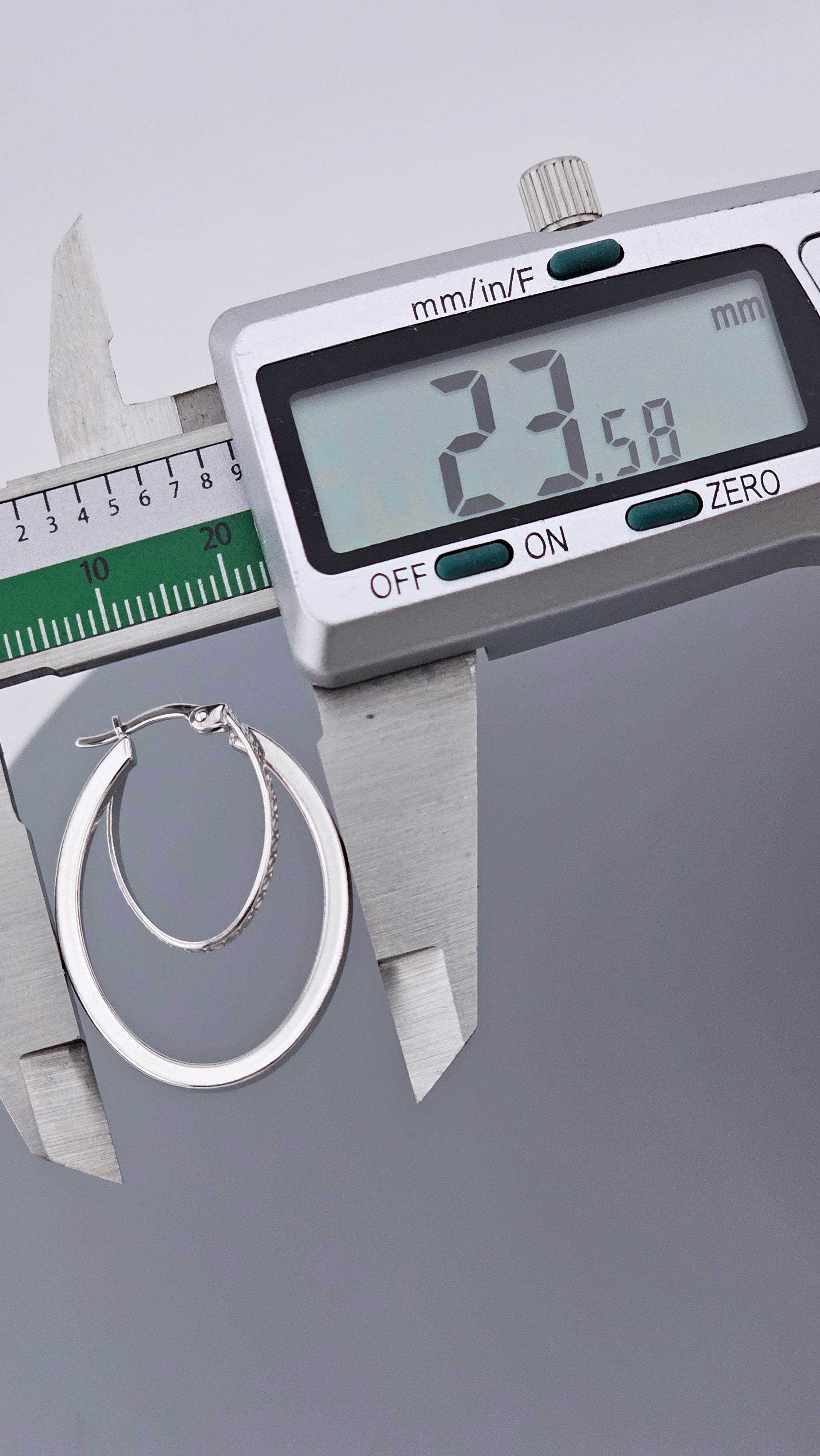 925 Sterling Silver Textured Double Hoop Earrings