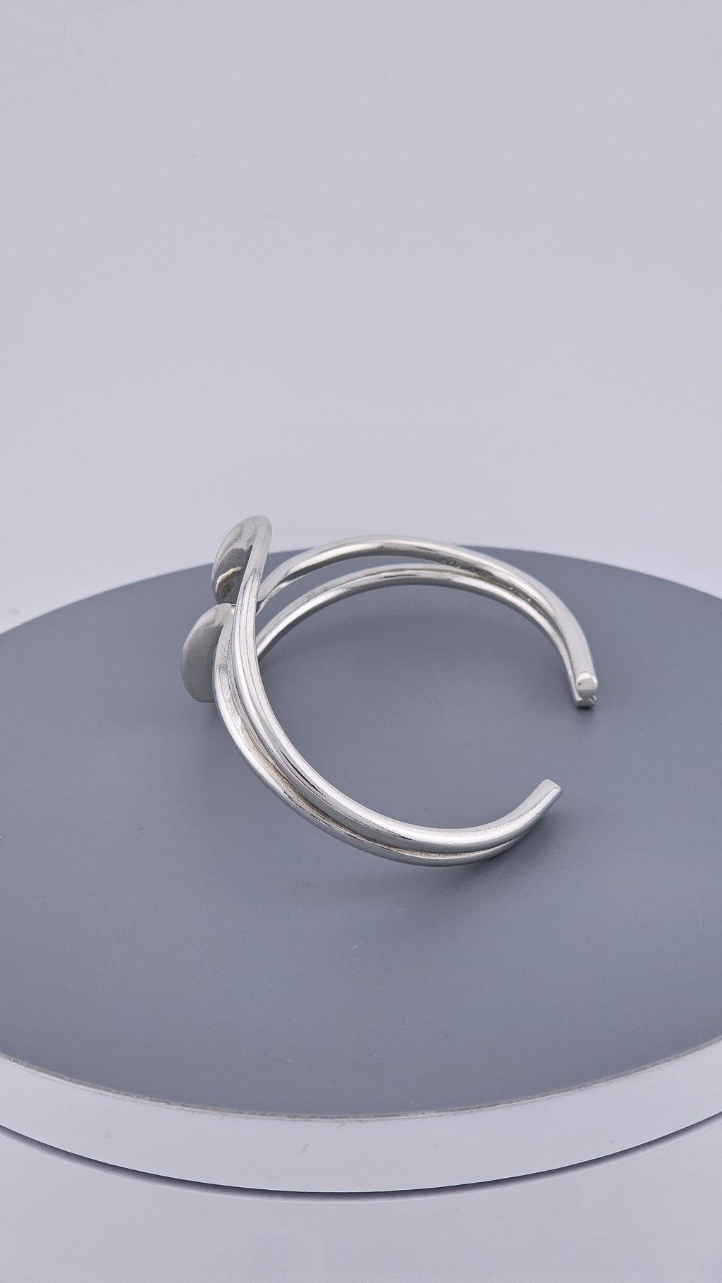 Vintage Taxco Mexico 925 Sterling Silver Wavy Ribbon Cuff Bracelet