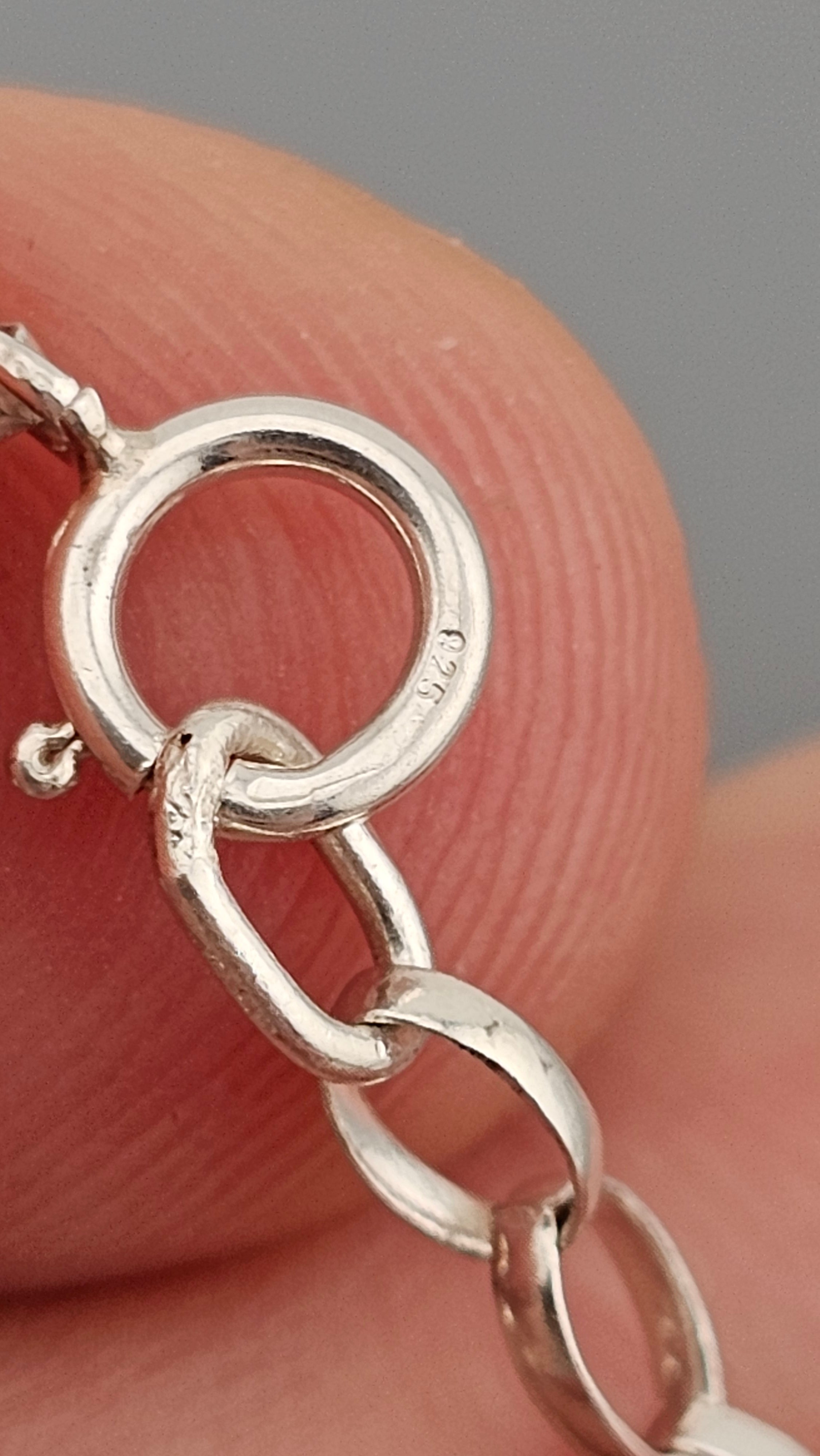 Vintage 925 Sterling Silver T-Bar Rolo Link Necklace - 46.5cm