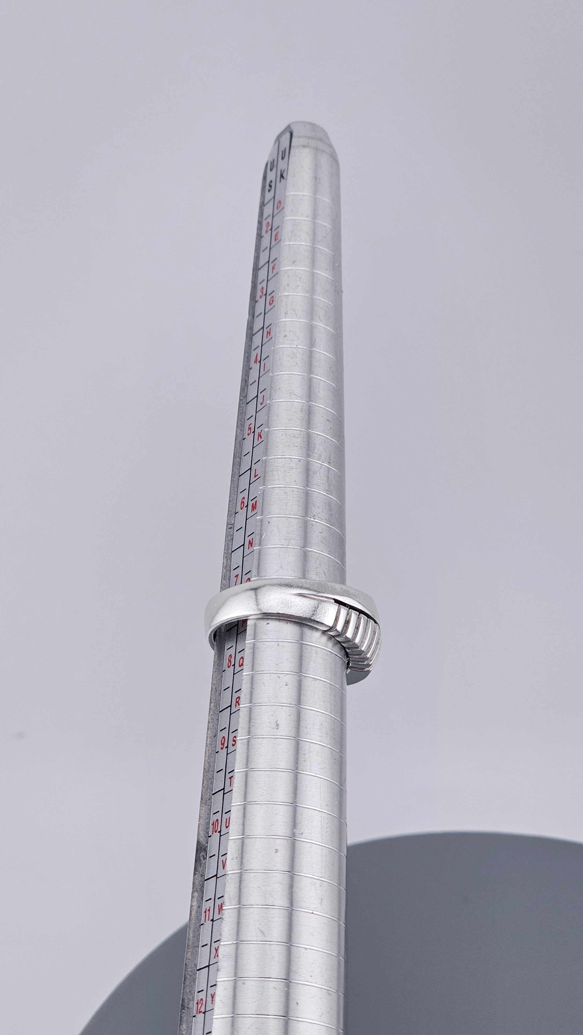 925 Sterling Silver Chunky Greek Key Statement Ring – Size UK O 1/2