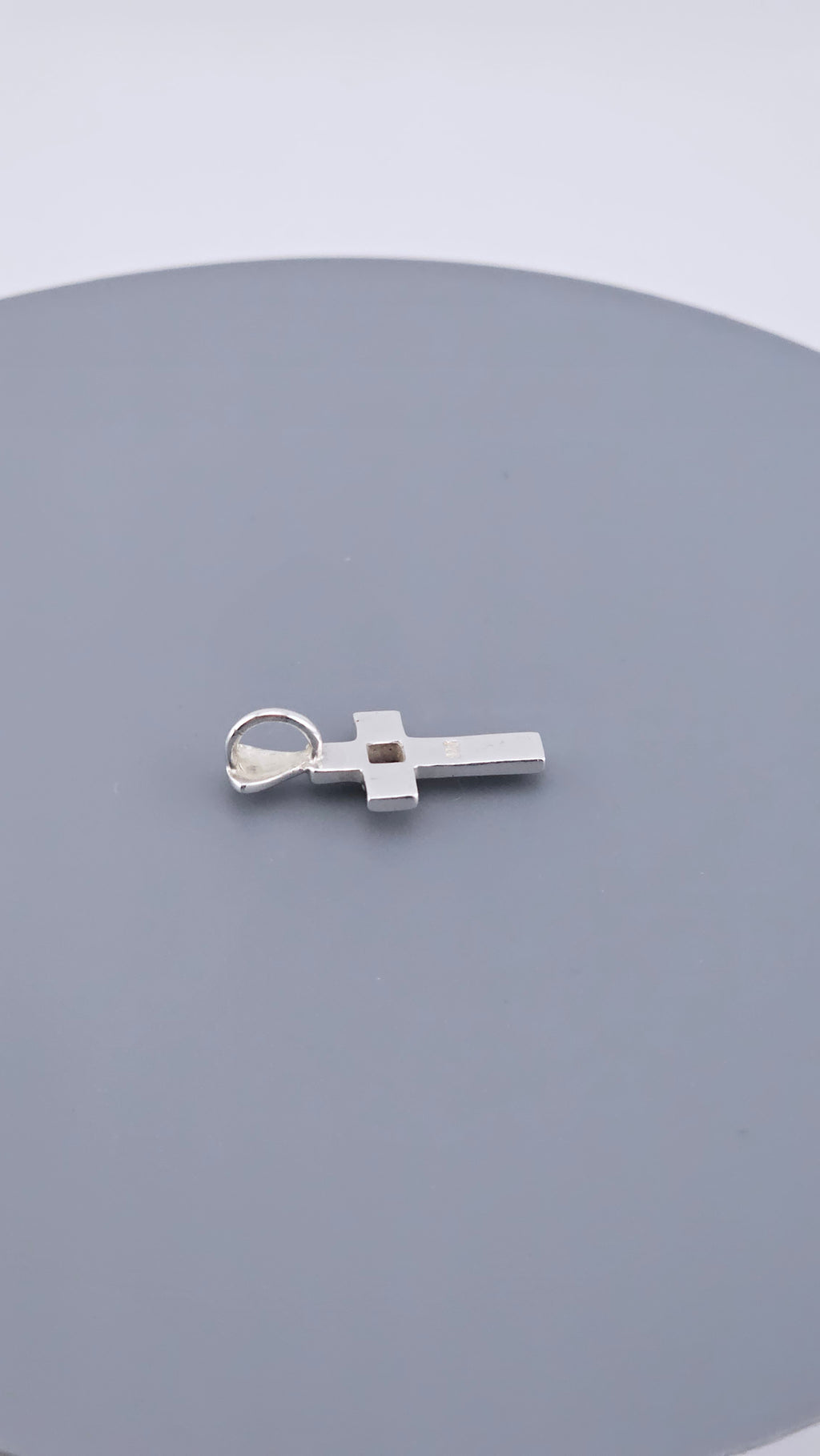 Modern Minimalist 925 Sterling Silver & Square-Cut Amethyst Cross Pendant
