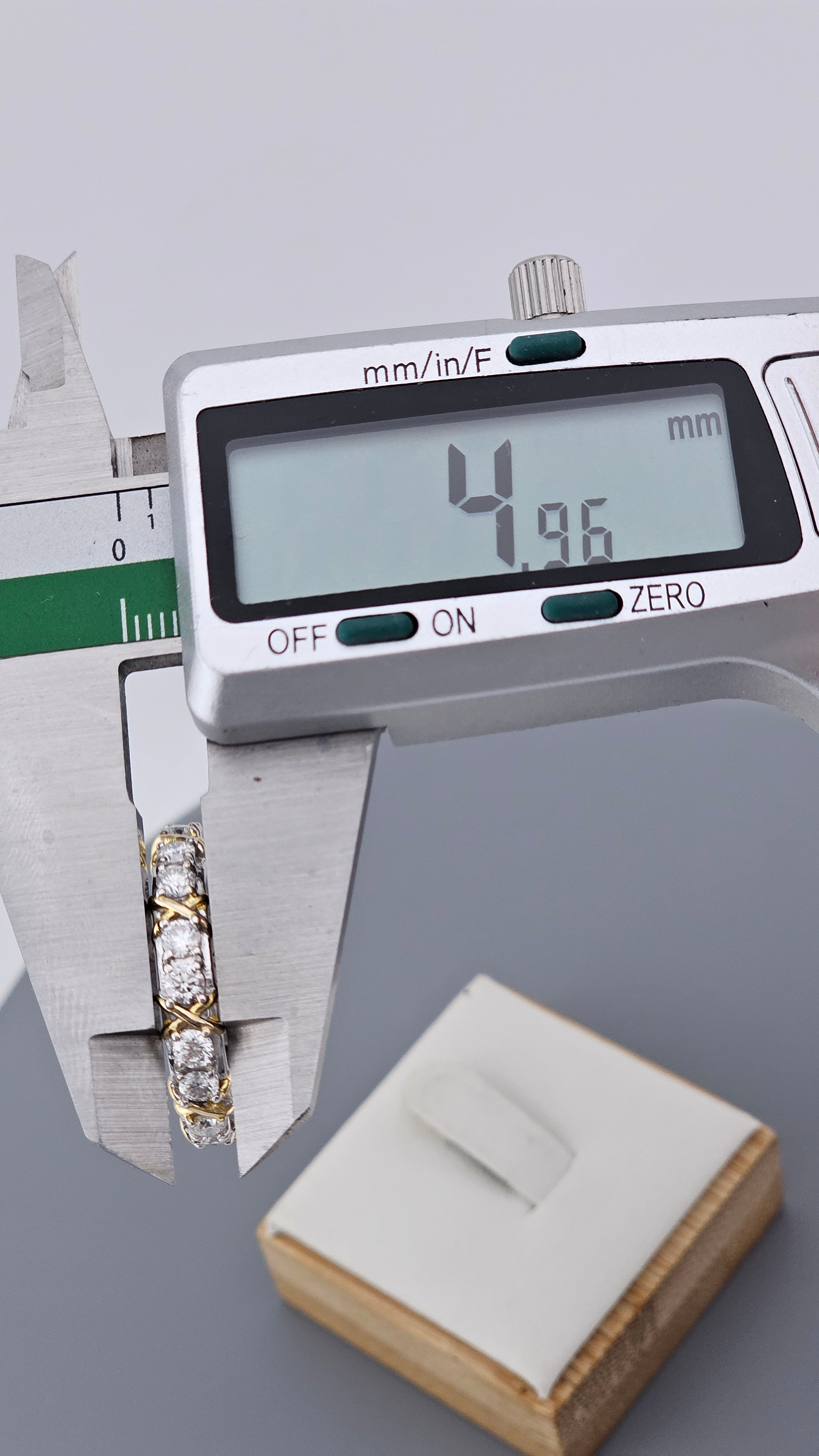 Two-Tone Moissanite Eternity Ring in 925 Sterling Silver ,Size UK T