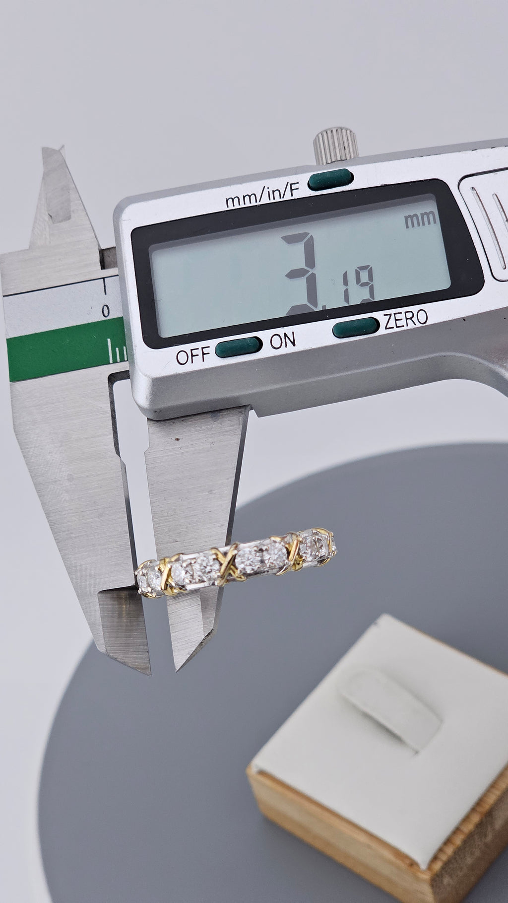 Two-Tone Moissanite Eternity Ring in 925 Sterling Silver ,Size UK T