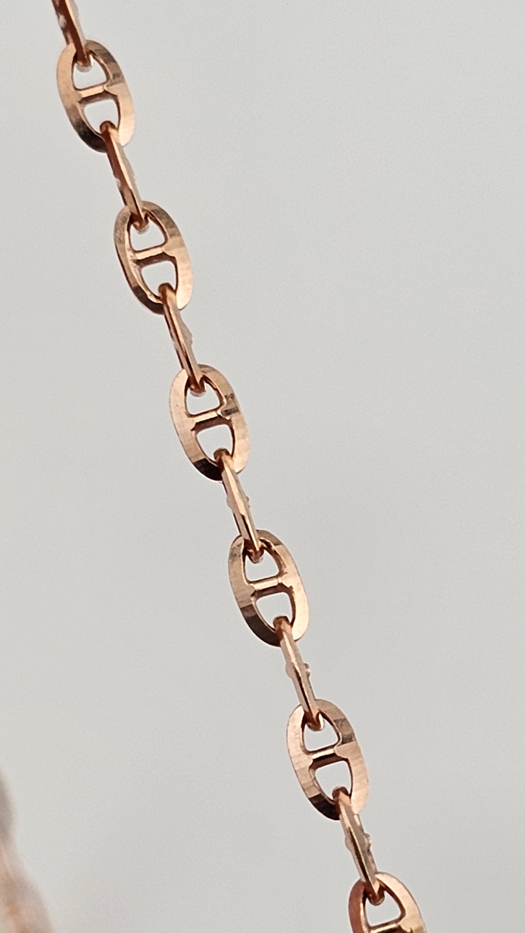 Italian Rose Gold Plated 925 Sterling Silver Flat Mariner Chain – 46cm / 18"