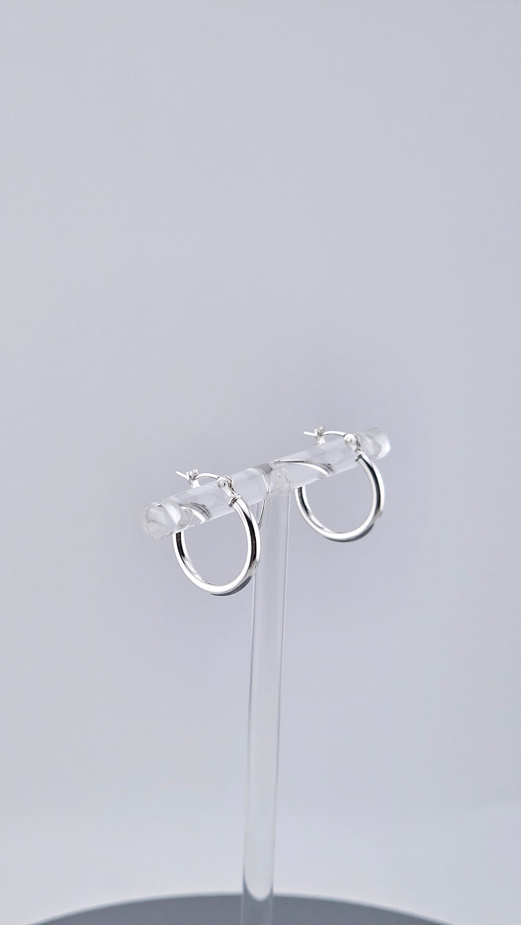 925 Sterling Silver Classic Small Hoop Earrings - 17mm