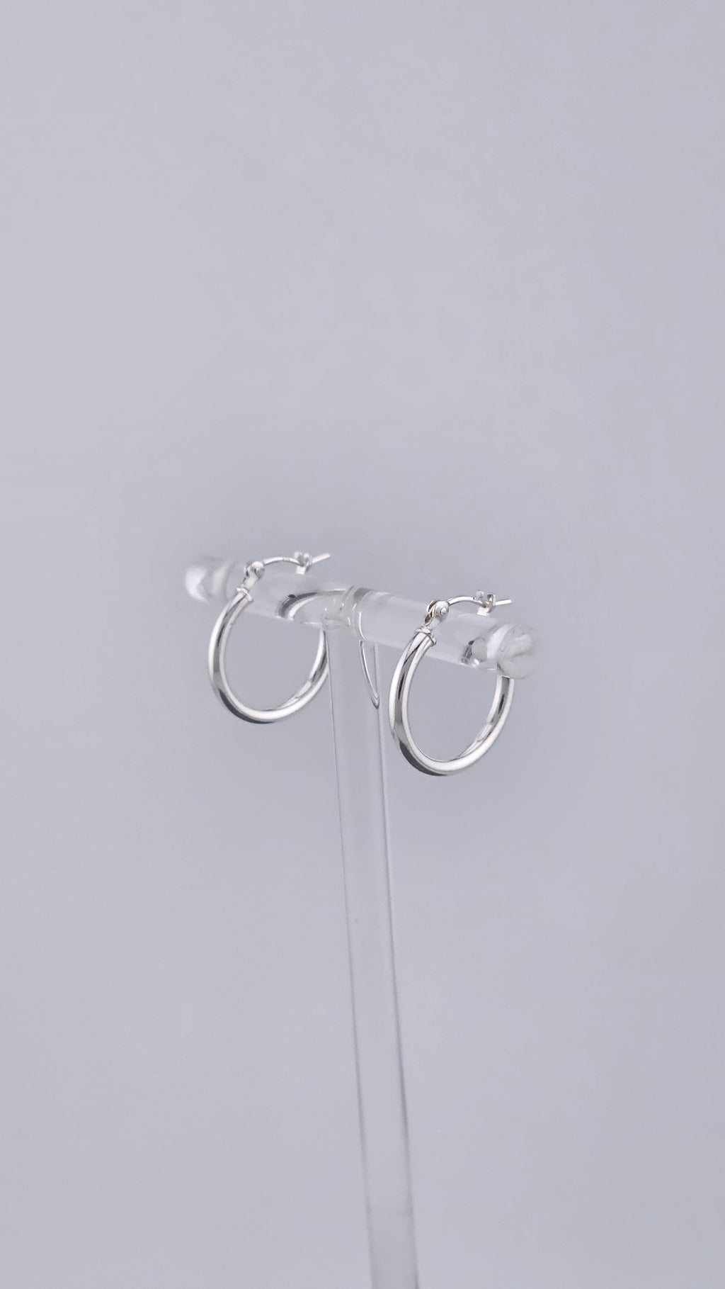 925 Sterling Silver Classic Small Hoop Earrings - 17mm
