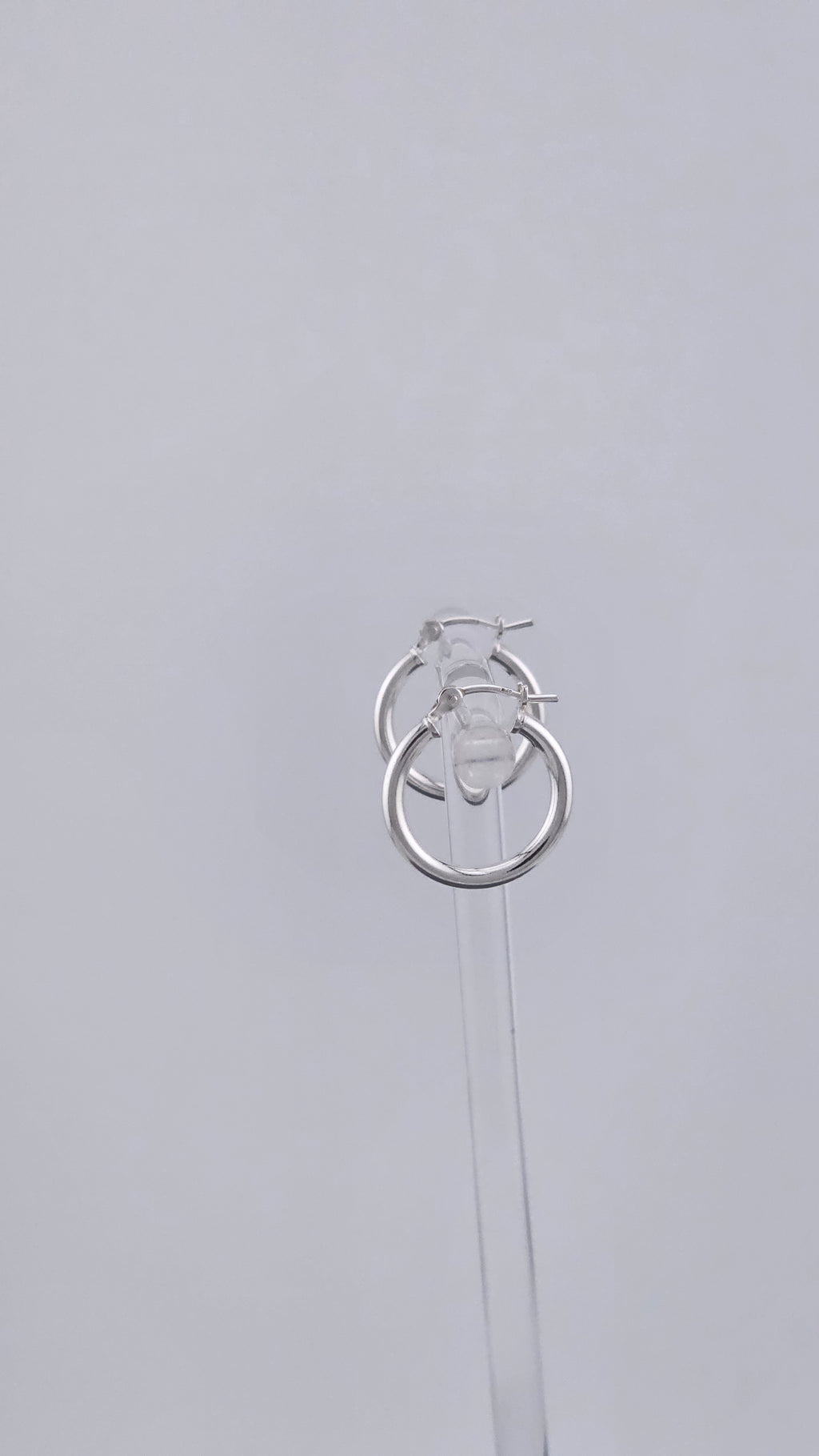 925 Sterling Silver Classic Small Hoop Earrings - 17mm