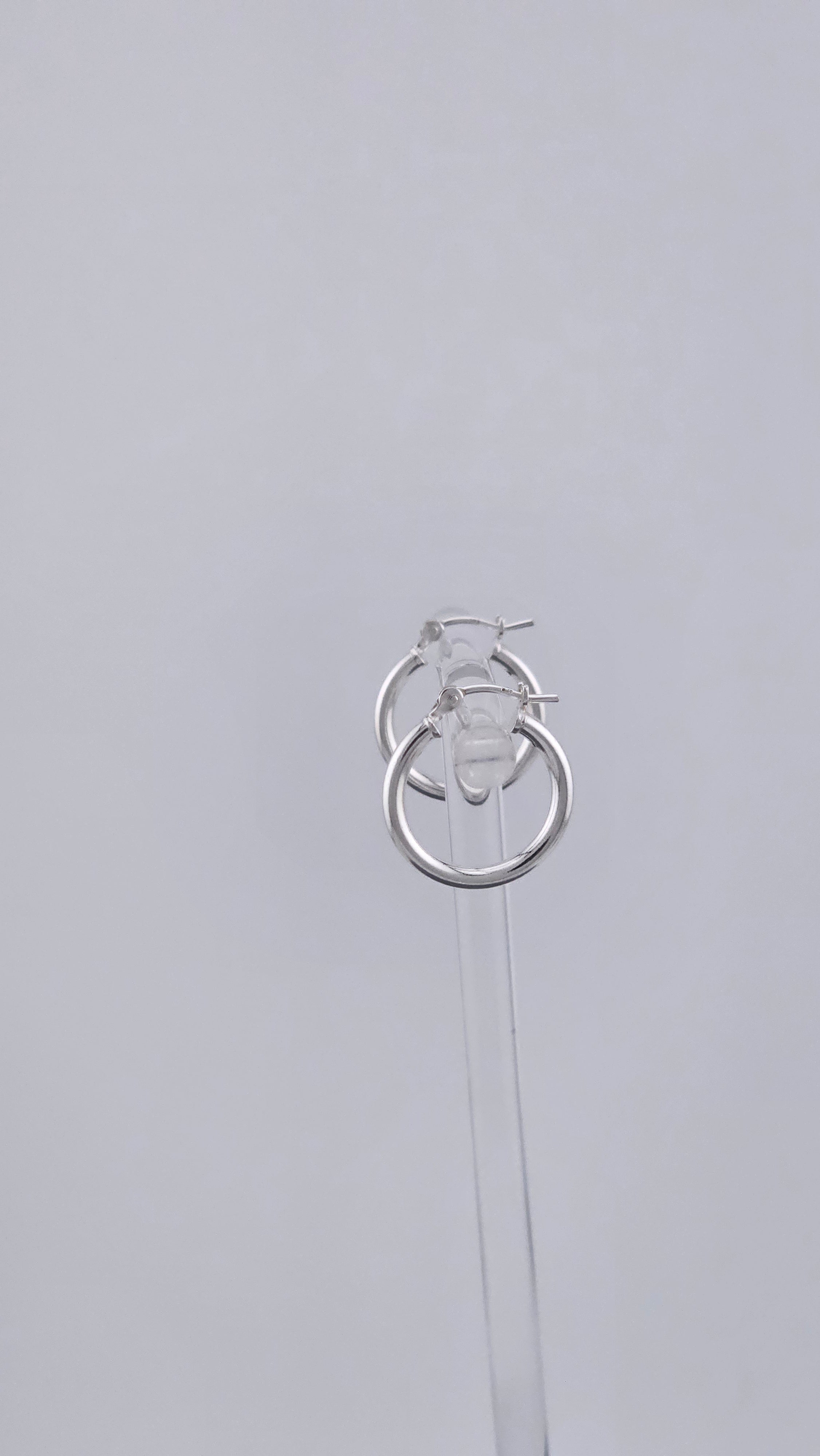 925 Sterling Silver Classic Small Hoop Earrings - 17mm