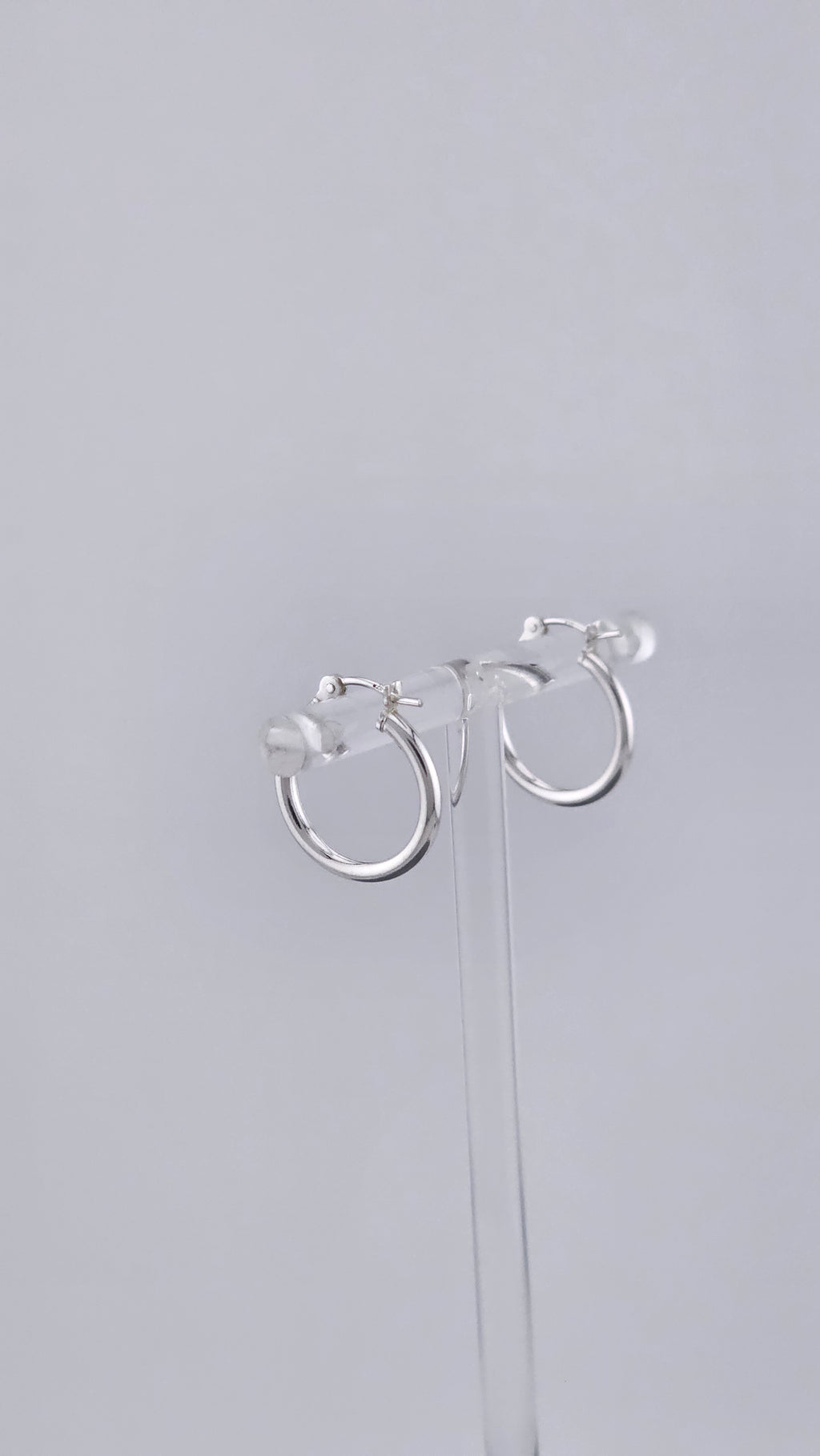 925 Sterling Silver Classic Small Hoop Earrings - 17mm