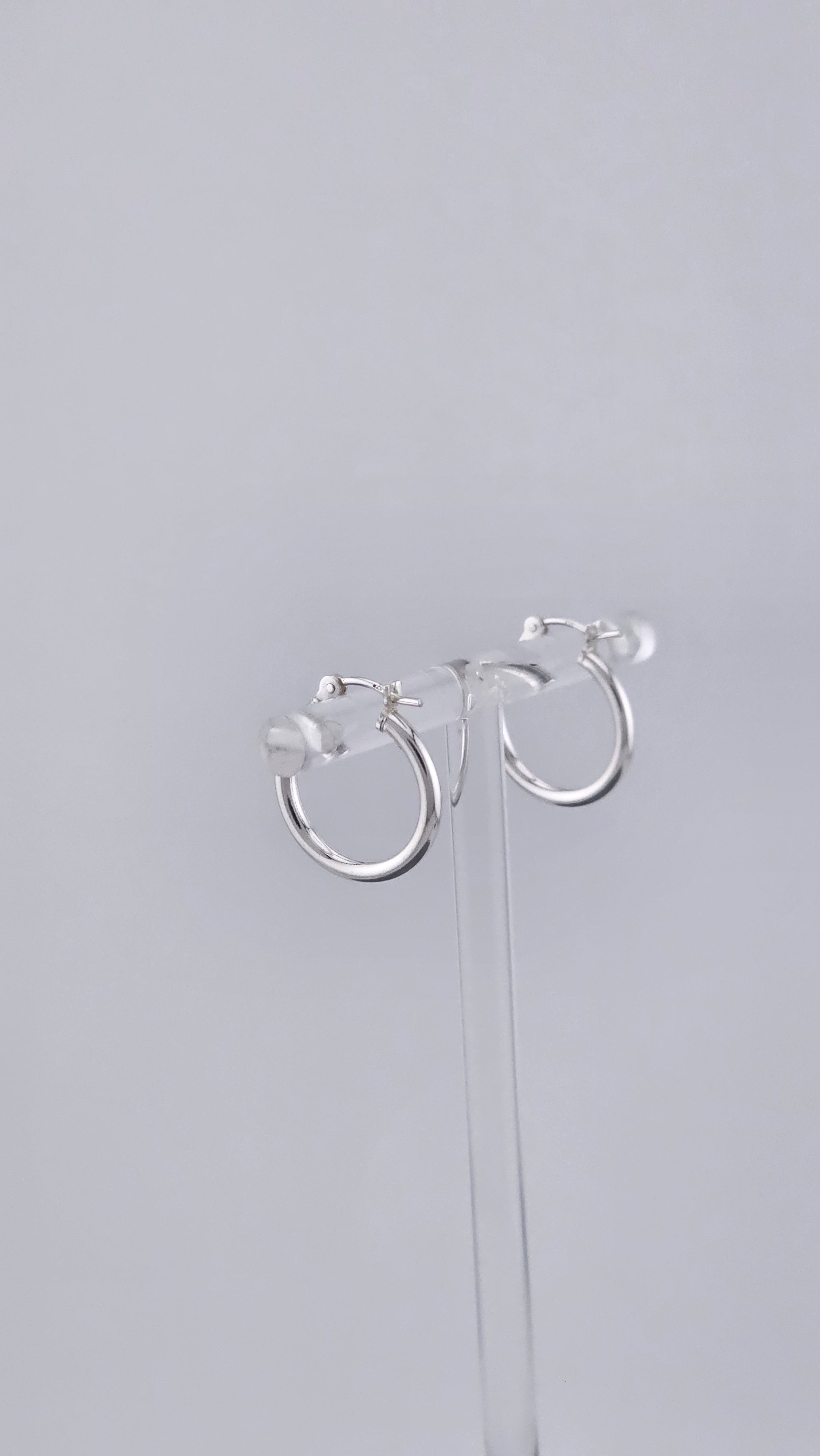 925 Sterling Silver Classic Small Hoop Earrings - 17mm