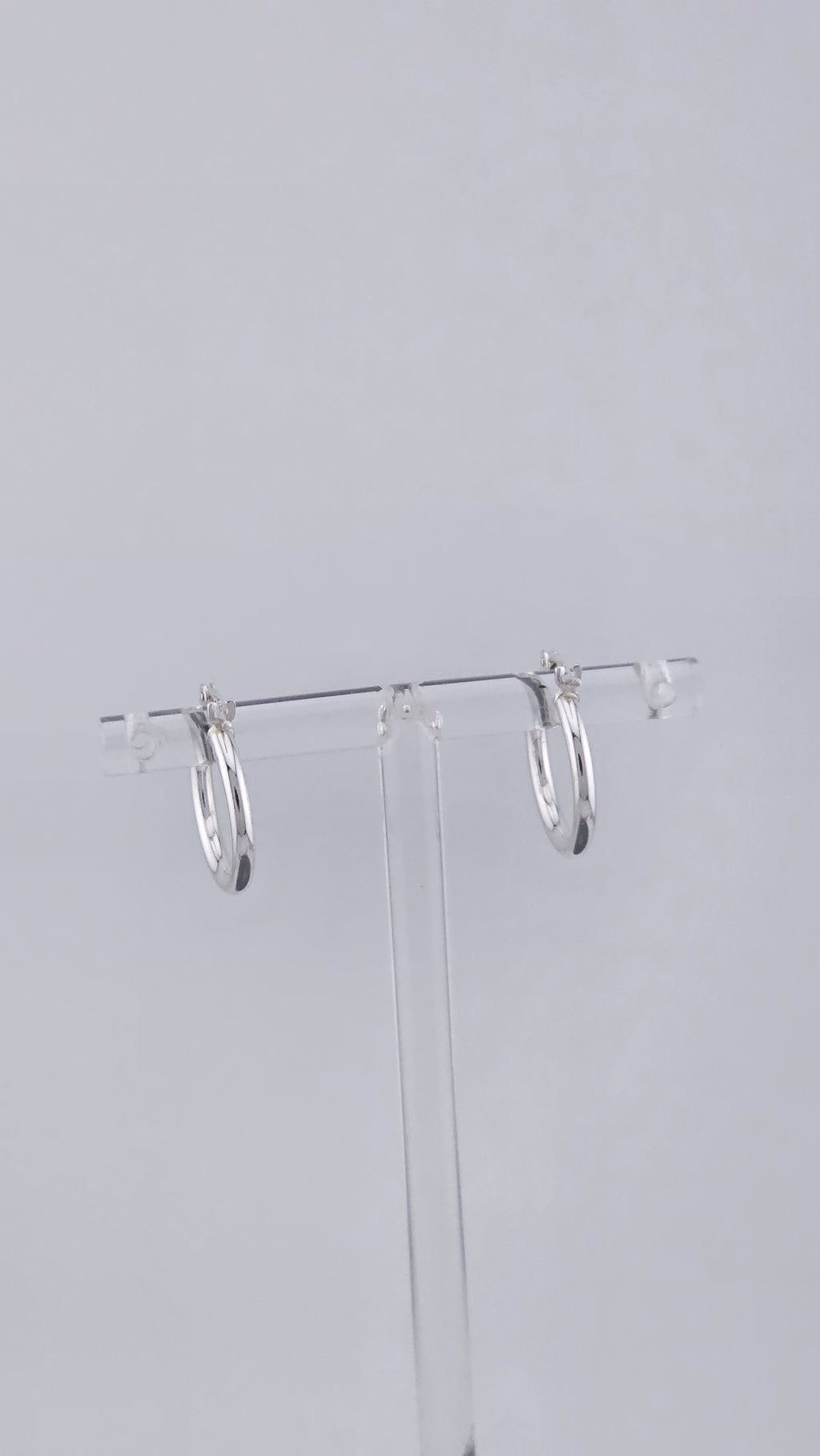 925 Sterling Silver Classic Small Hoop Earrings - 17mm