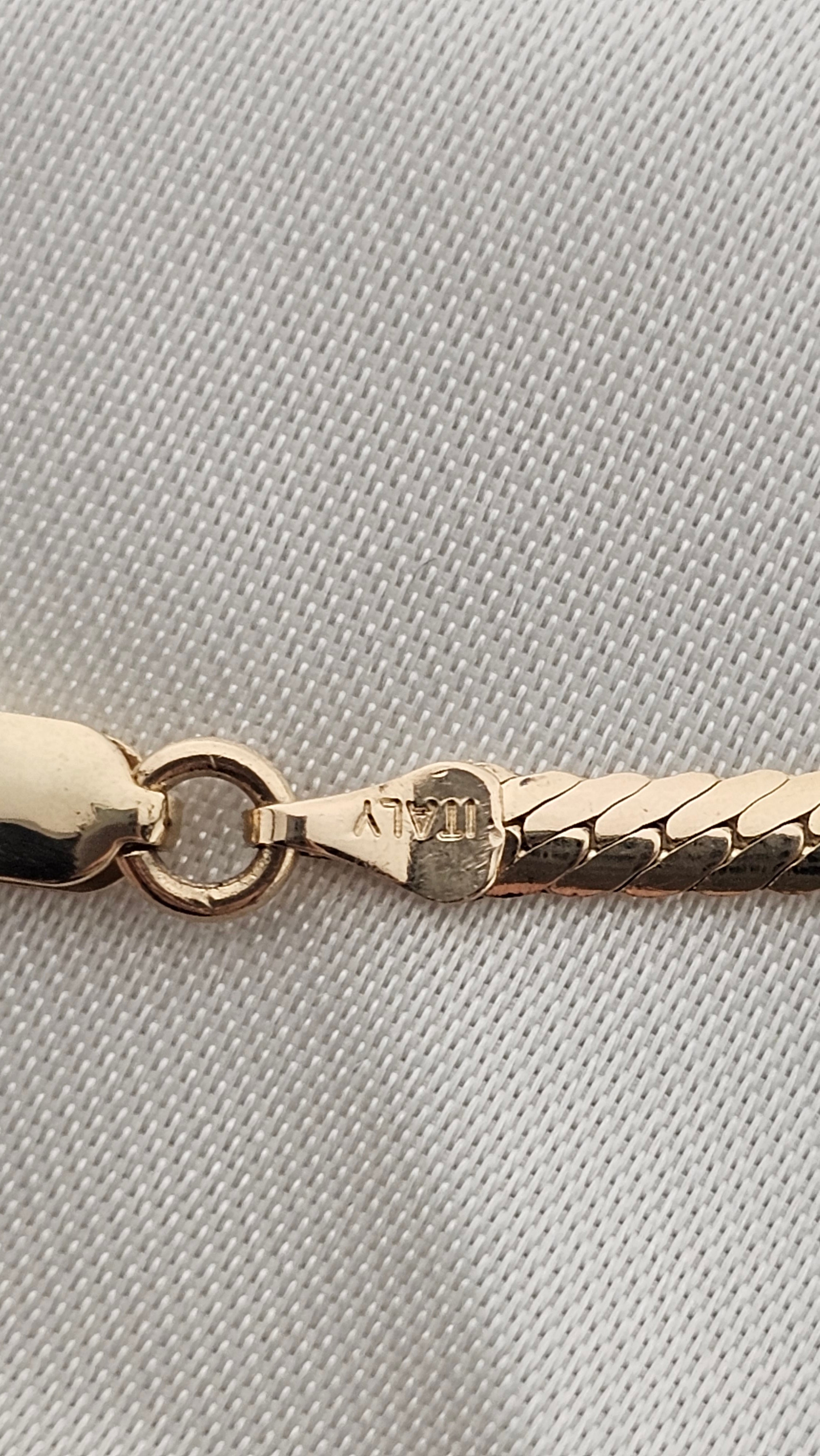 9ct Yellow Gold & 1.00ct Natural Diamond Chevron Necklace – 17.5"