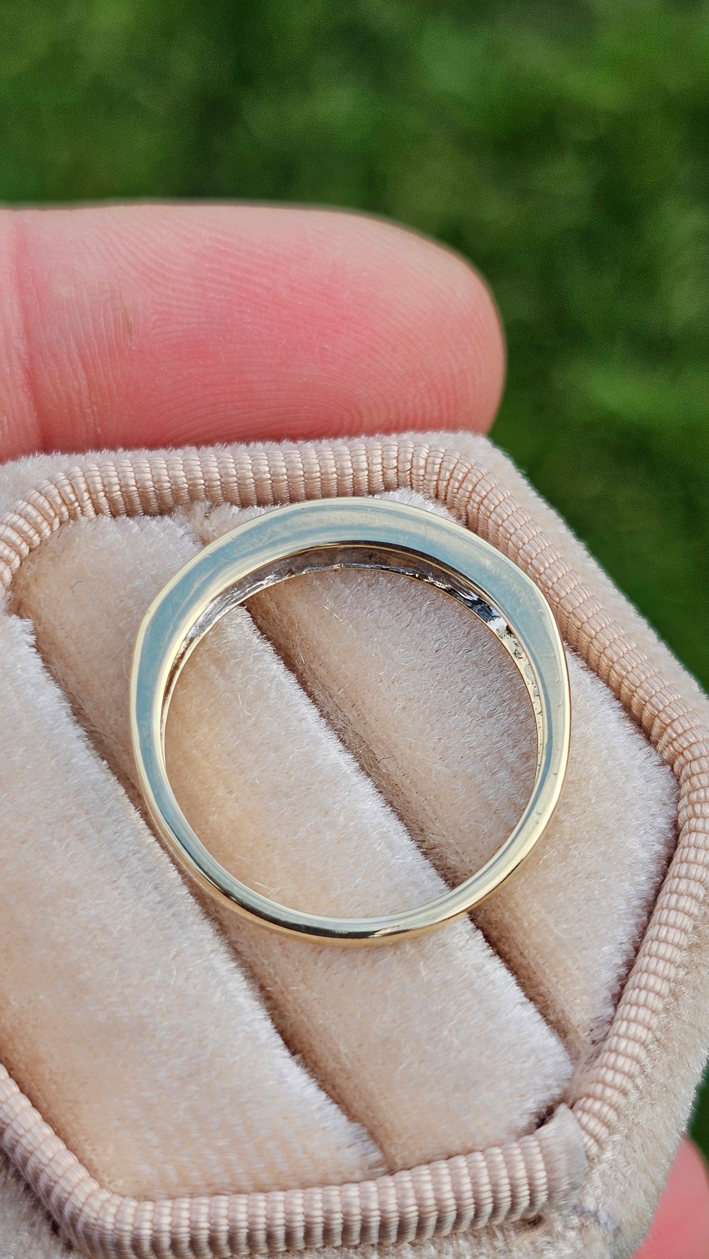 9ct Yellow Gold Sapphire & Diamond Half-Eternity Ring , N 1/2